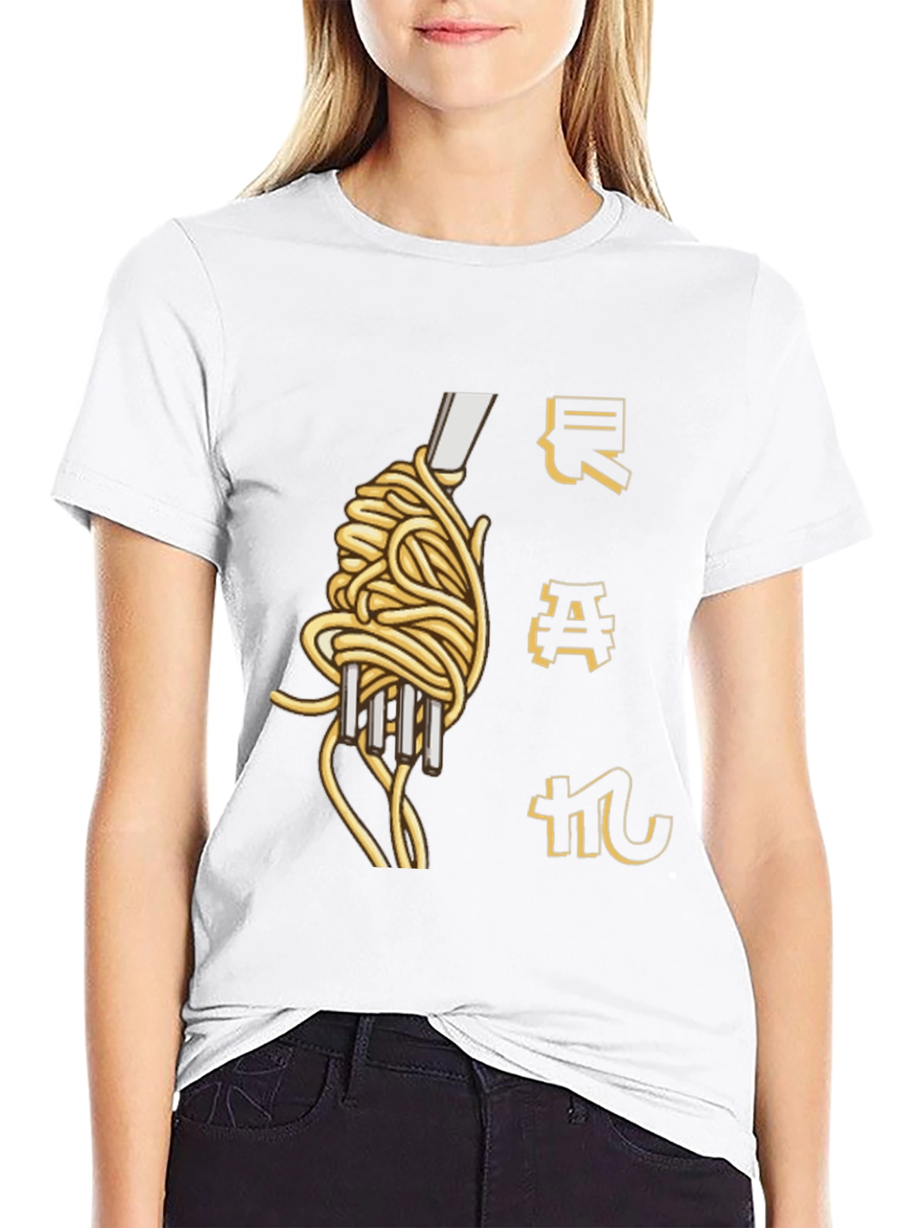 Spaghetti Fork Graphic Tee - Unique Culinary Design
