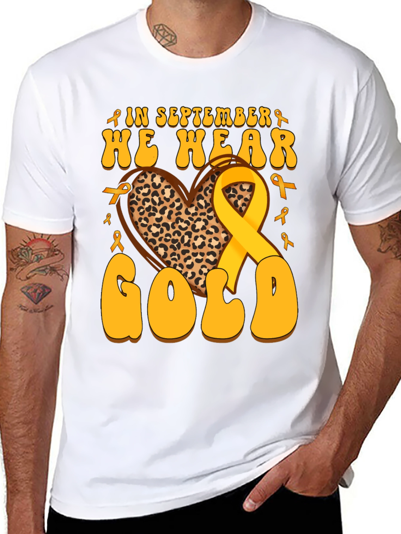 In September We Wear Gold Childhood Cancer Awareness T-Shirt