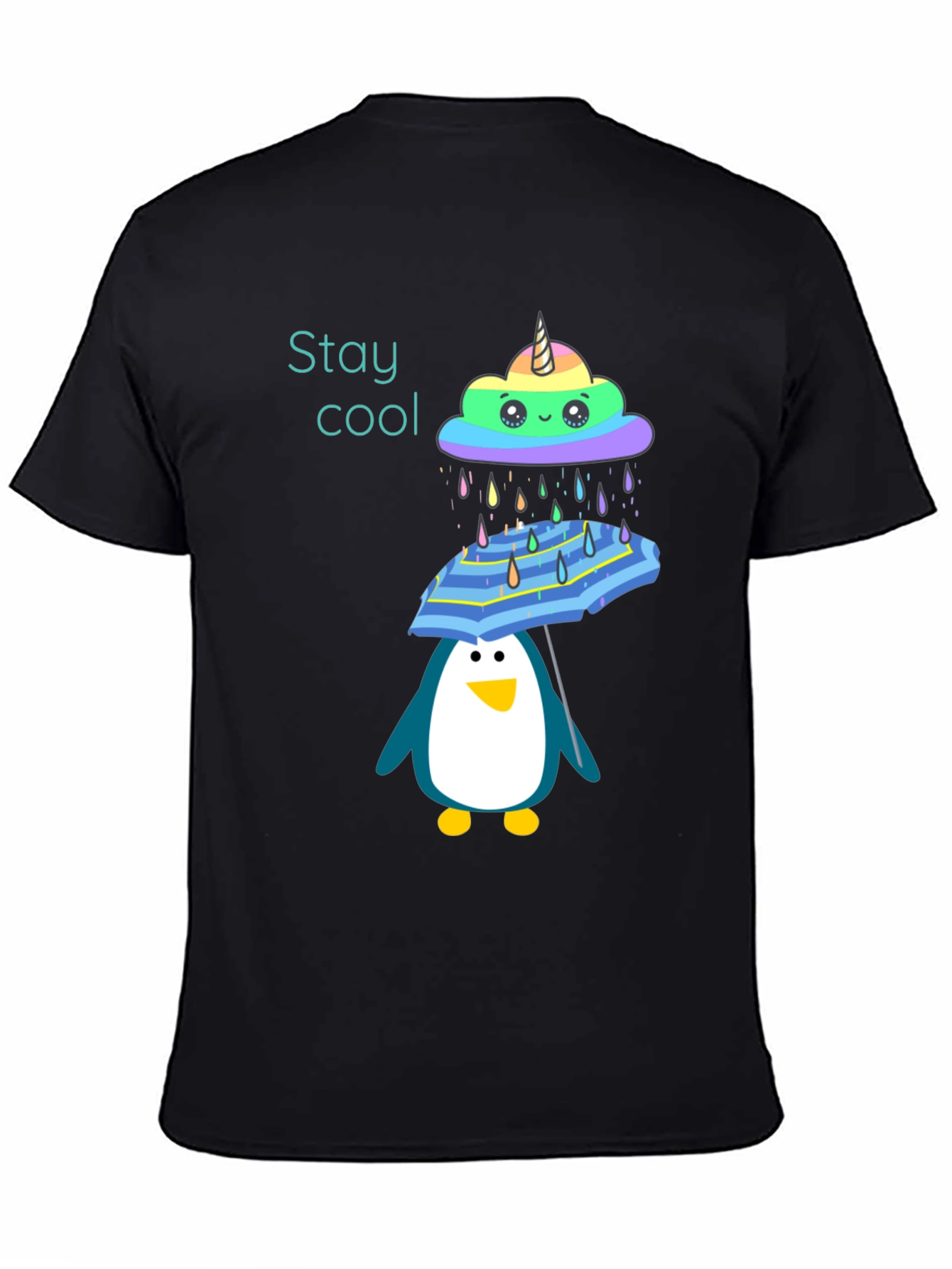 Stay Cool Penguin Umbrella T-Shirt