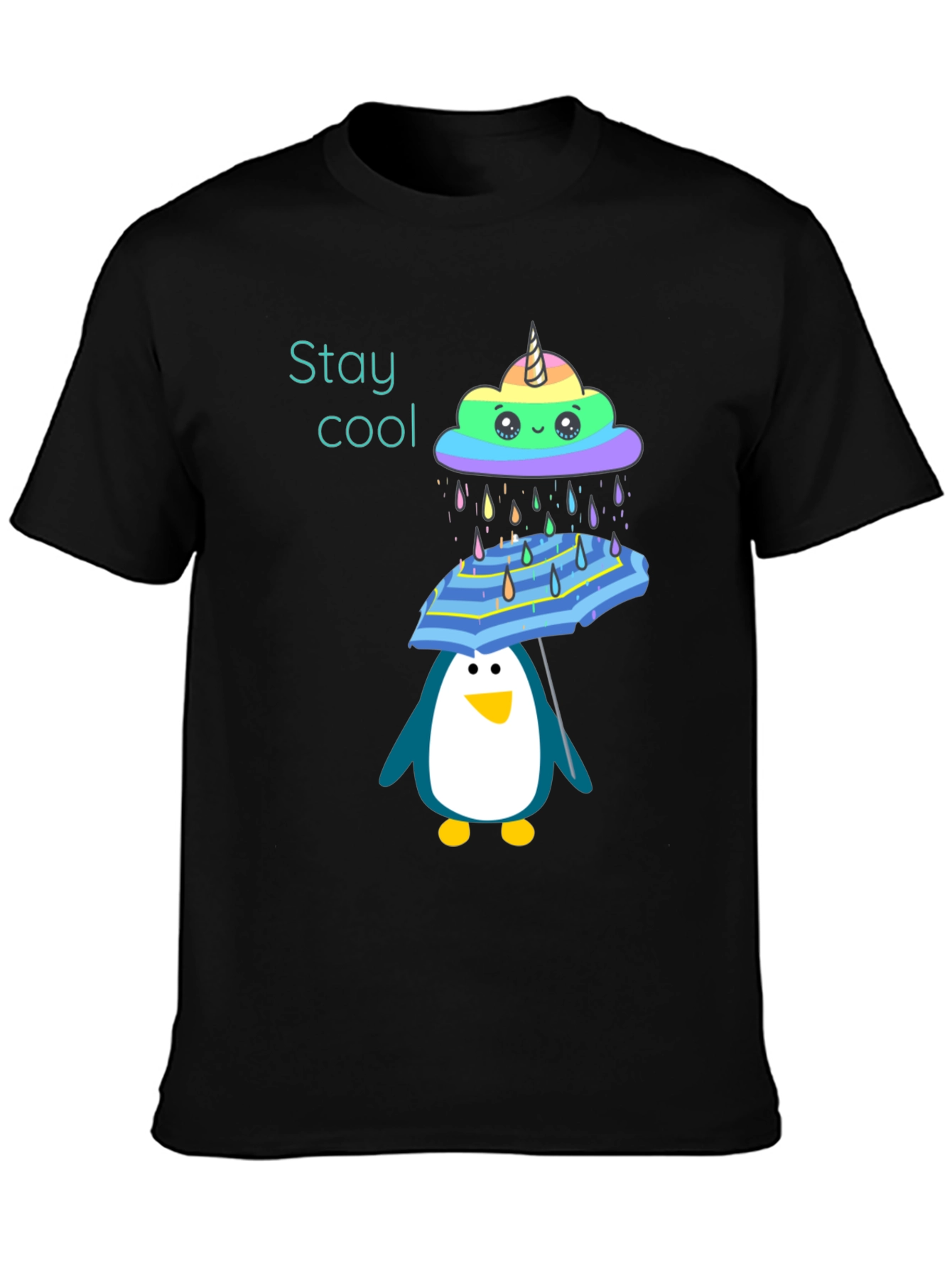 Stay Cool Penguin Umbrella T-Shirt