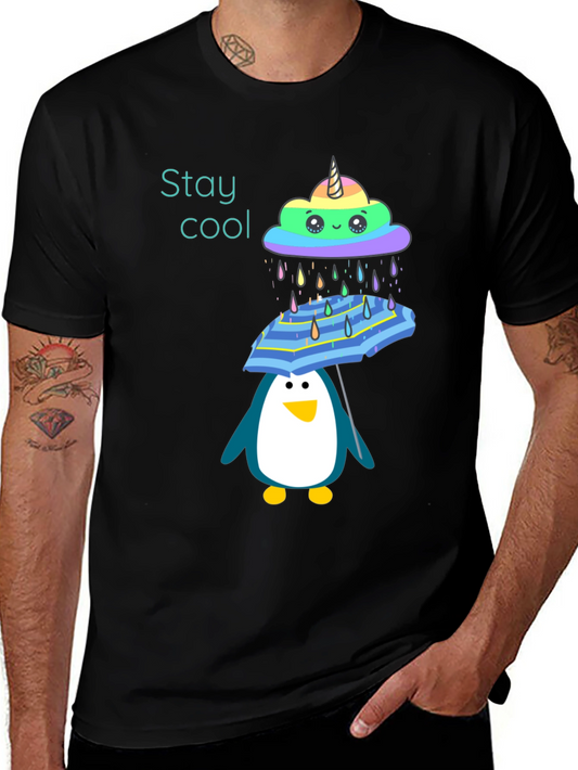 Stay Cool Penguin Umbrella T-Shirt