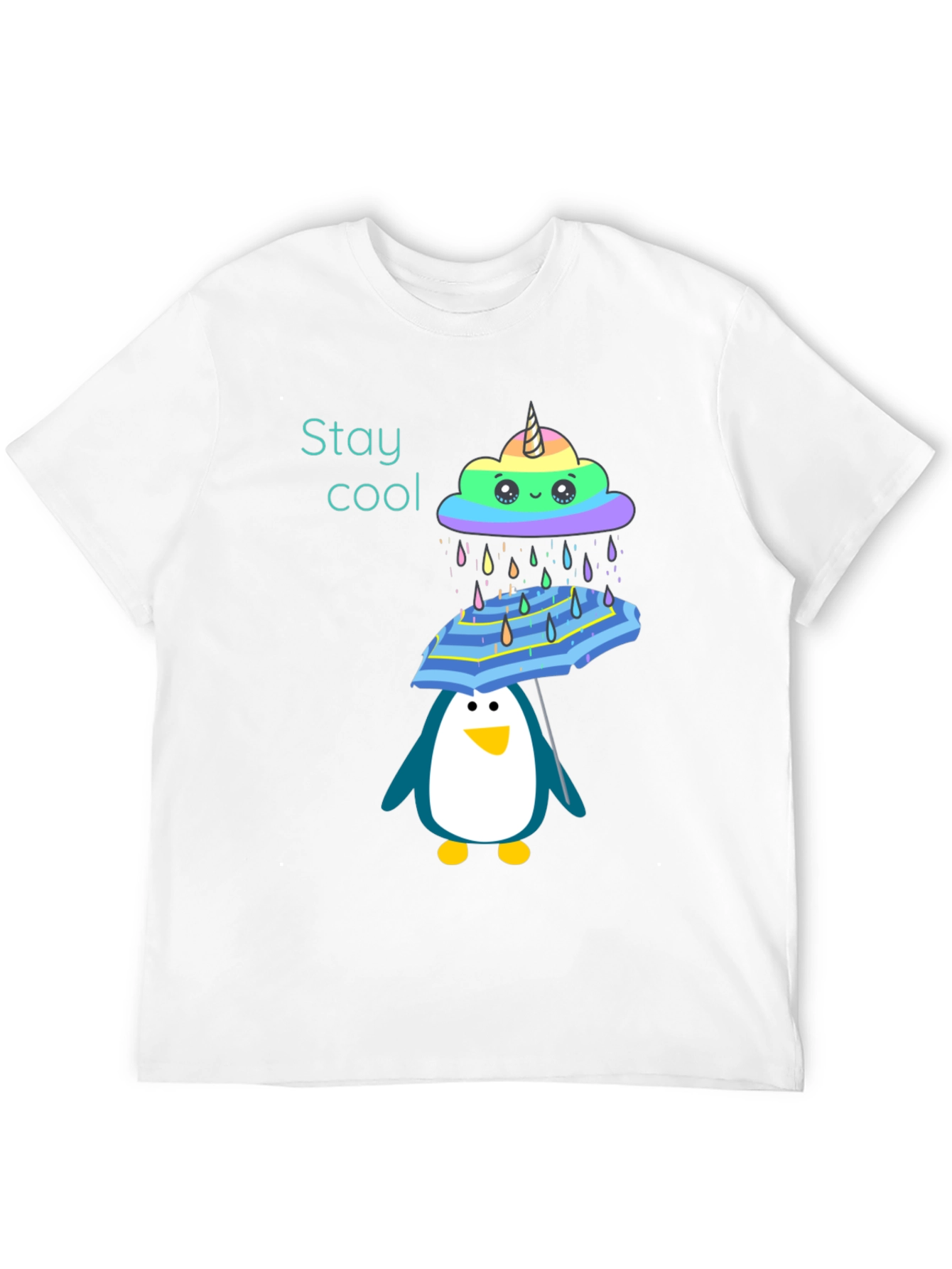Stay Cool Penguin Umbrella T-Shirt