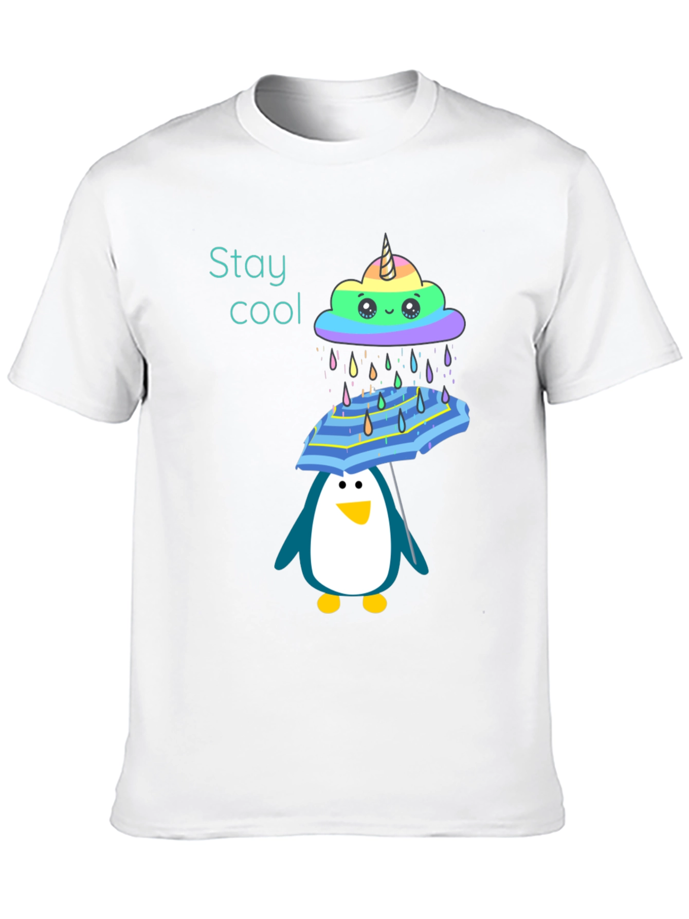 Stay Cool Penguin Umbrella T-Shirt