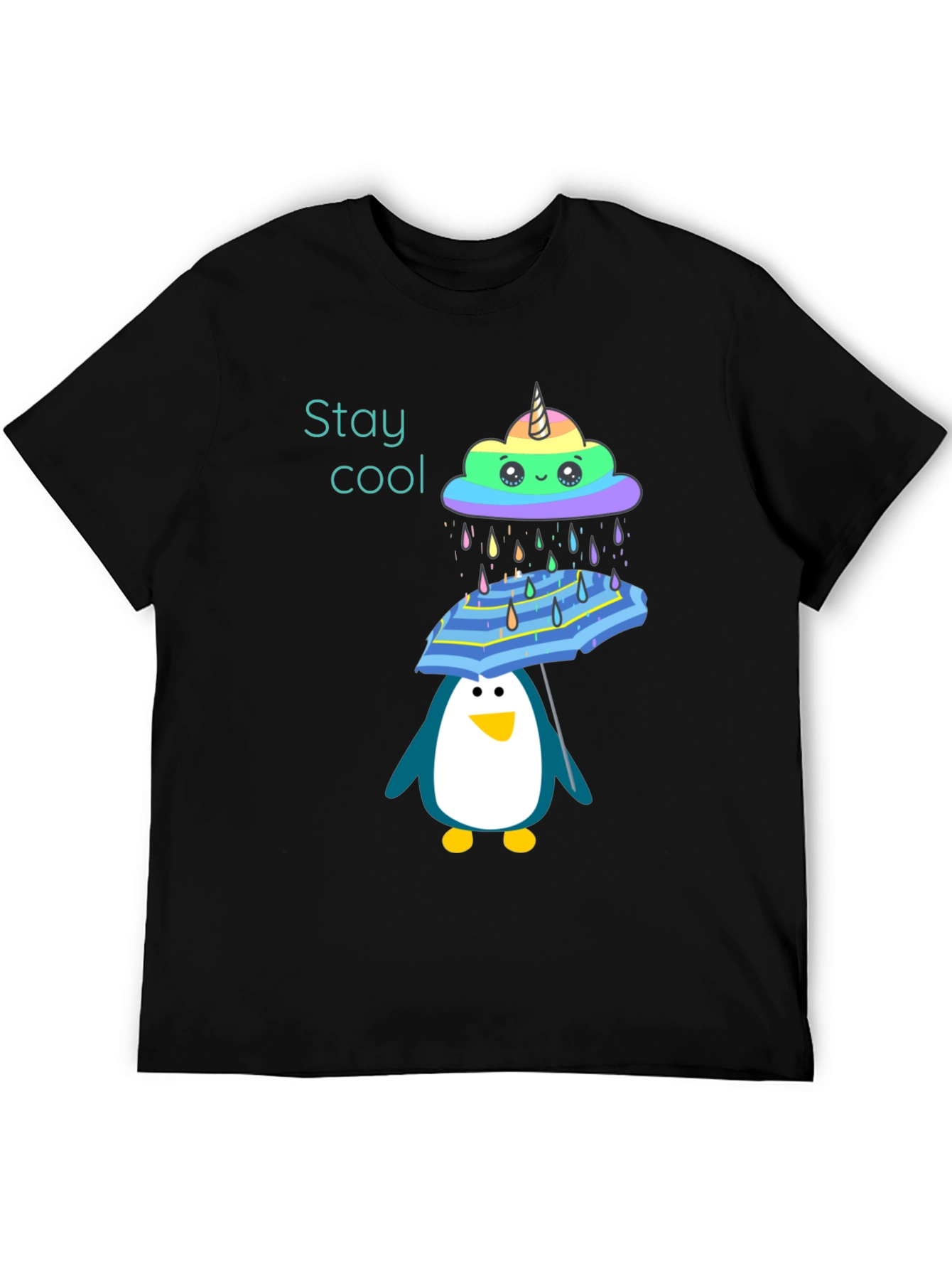 Stay Cool Penguin Umbrella T-Shirt