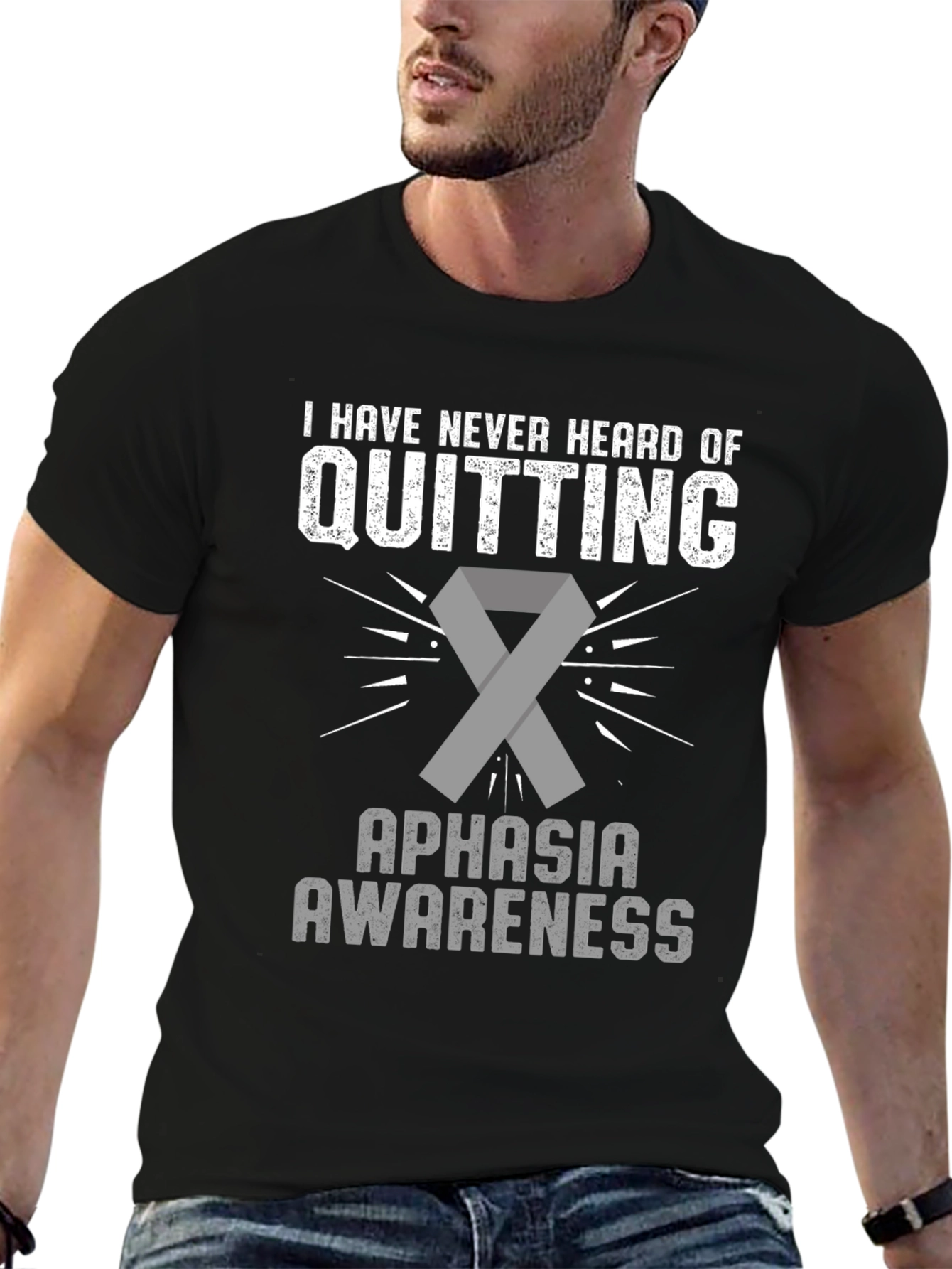 Aphasia Awareness T-Shirt: Never Quitting