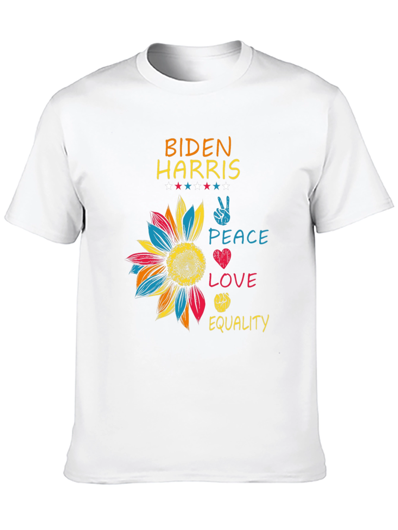 Biden Harris Peace Love Equality T-Shirt