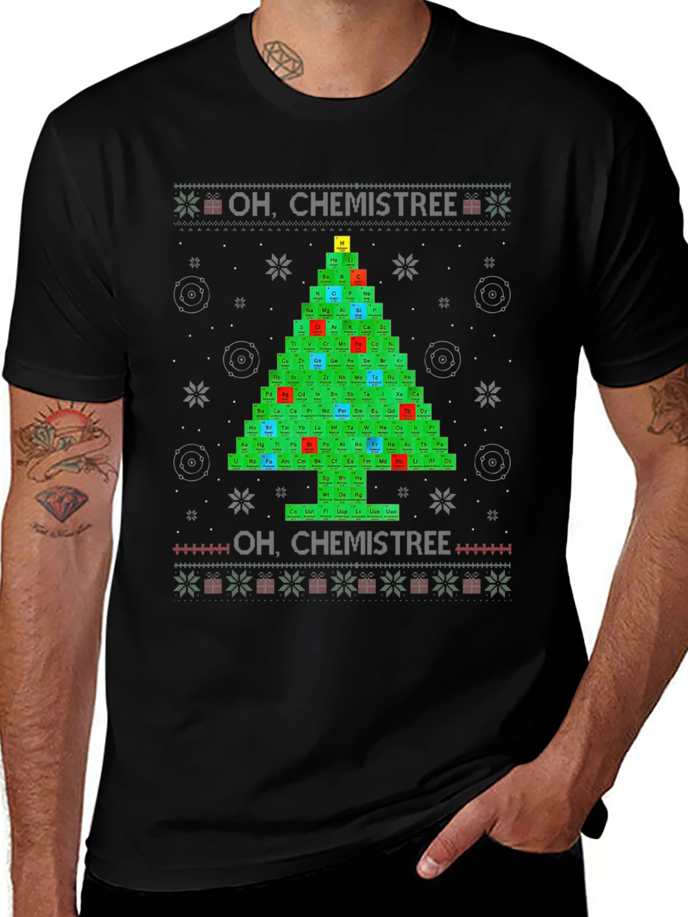 Oh Chemistree Periodic Table Christmas T-Shirt