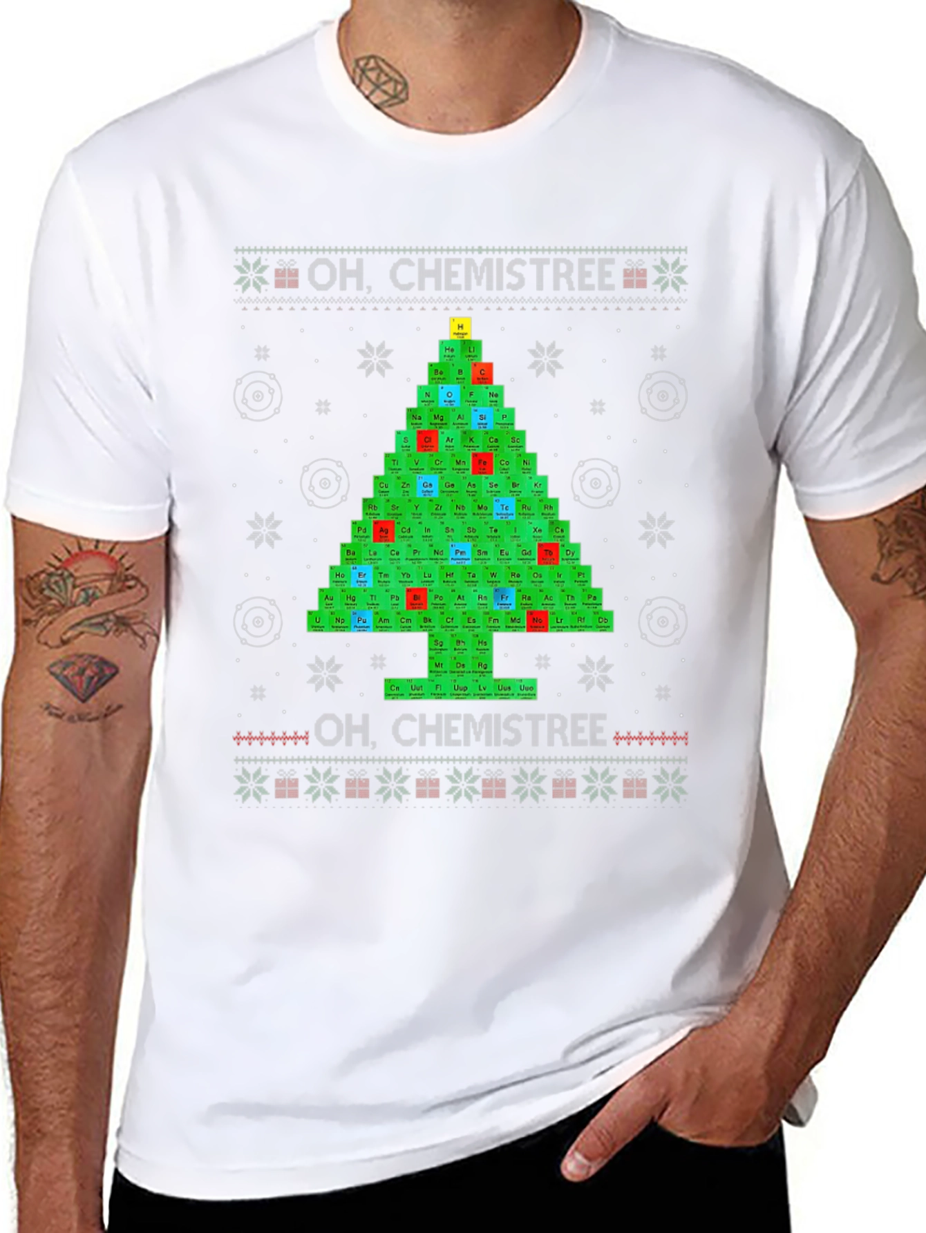Oh Chemistree Periodic Table Christmas T-Shirt