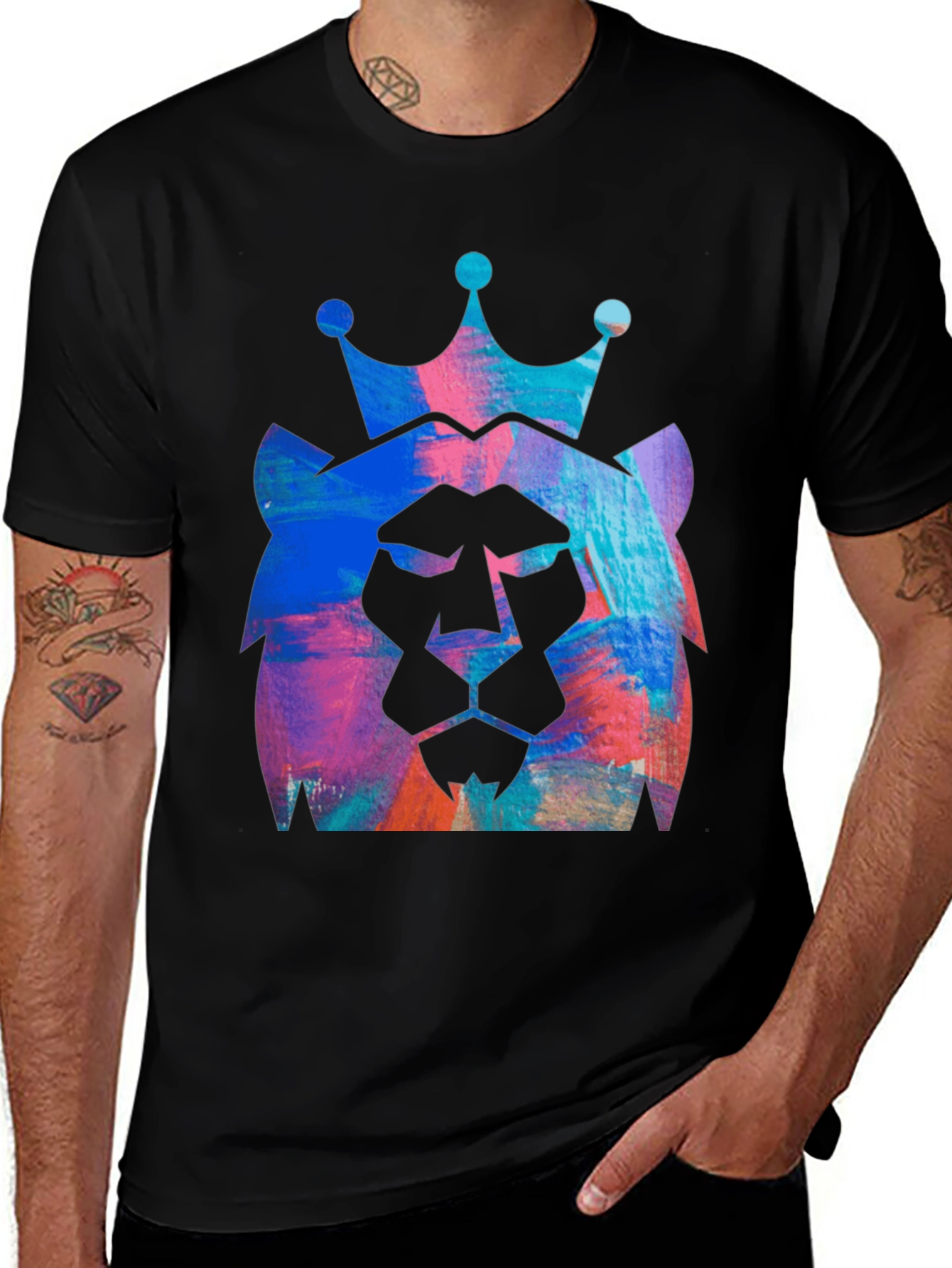 Lion King Graphic Tee - Mens Black T-Shirt