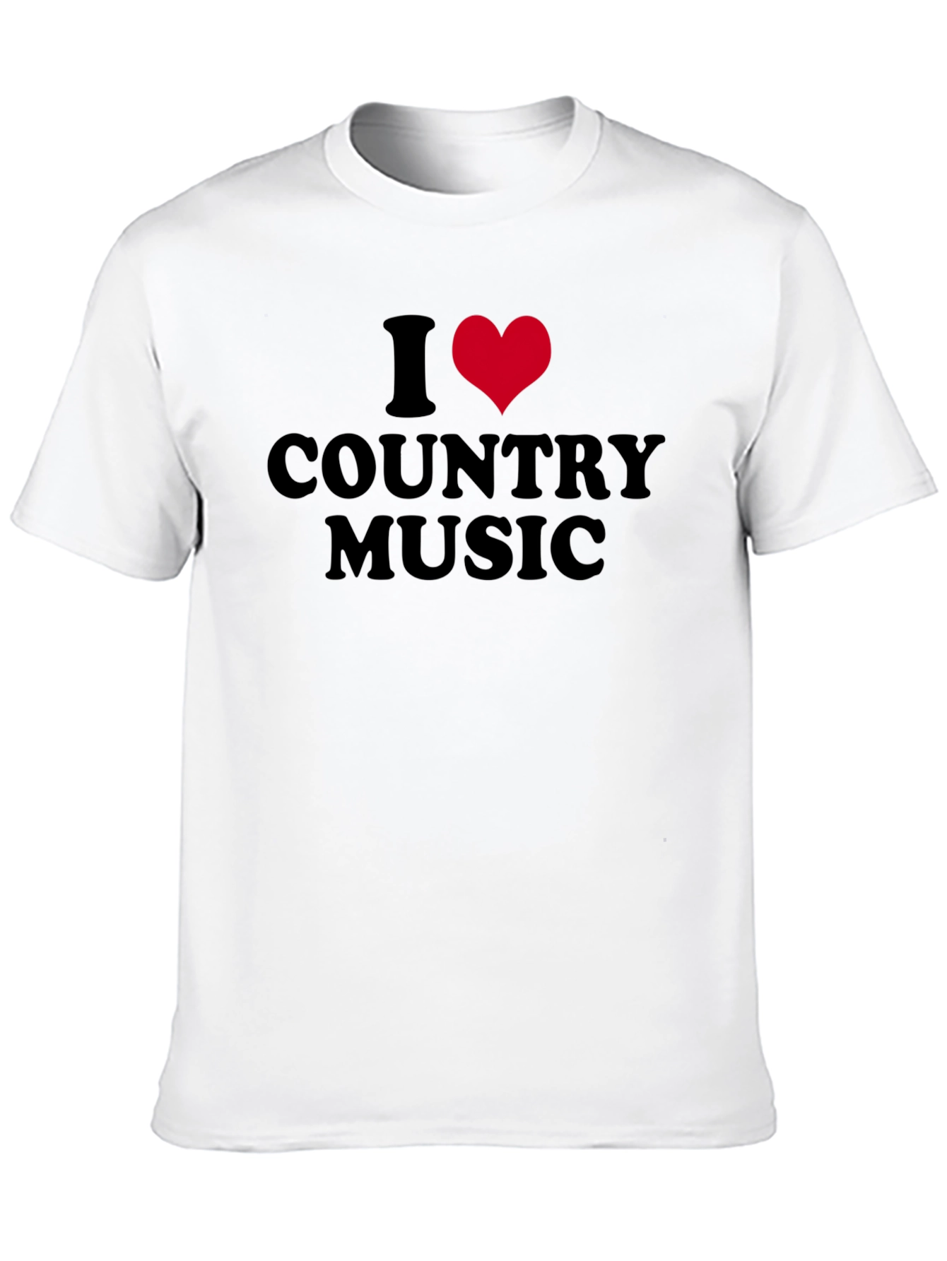 I Heart Country Music Black T-Shirt