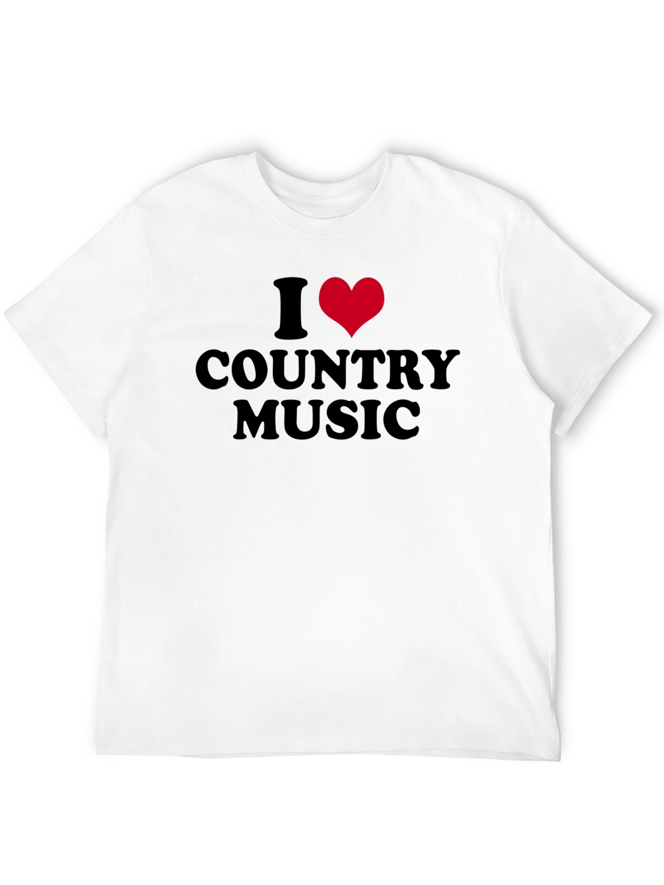 I Heart Country Music Black T-Shirt
