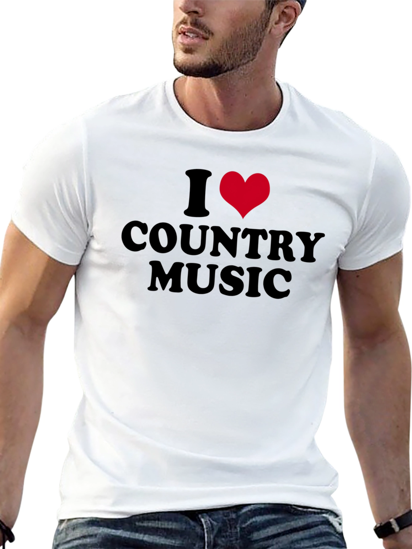 I Heart Country Music Black T-Shirt