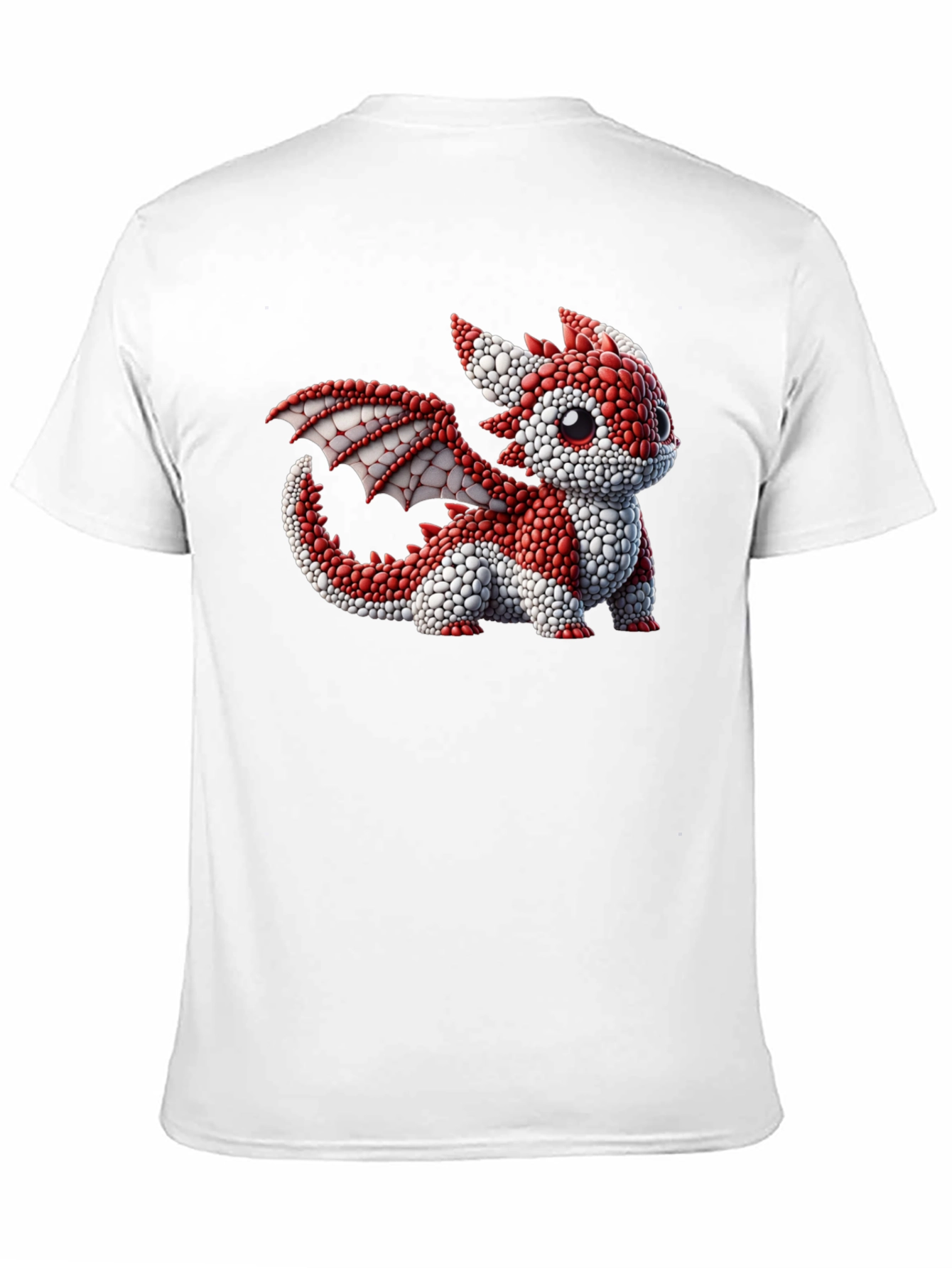 Cute Dragon Graphic Tee - Black Cotton Blend