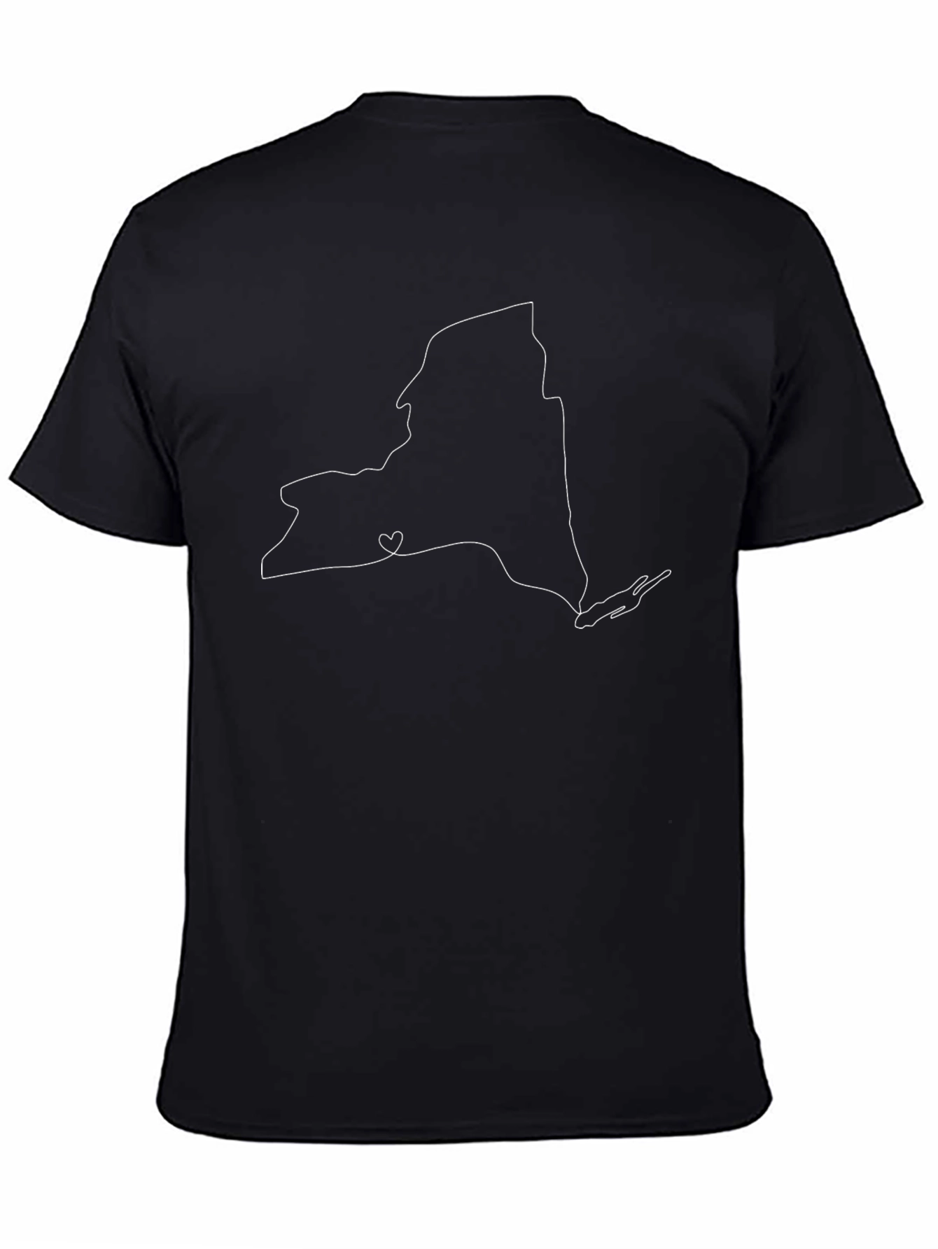 New York Outline Heart Graphic Tee