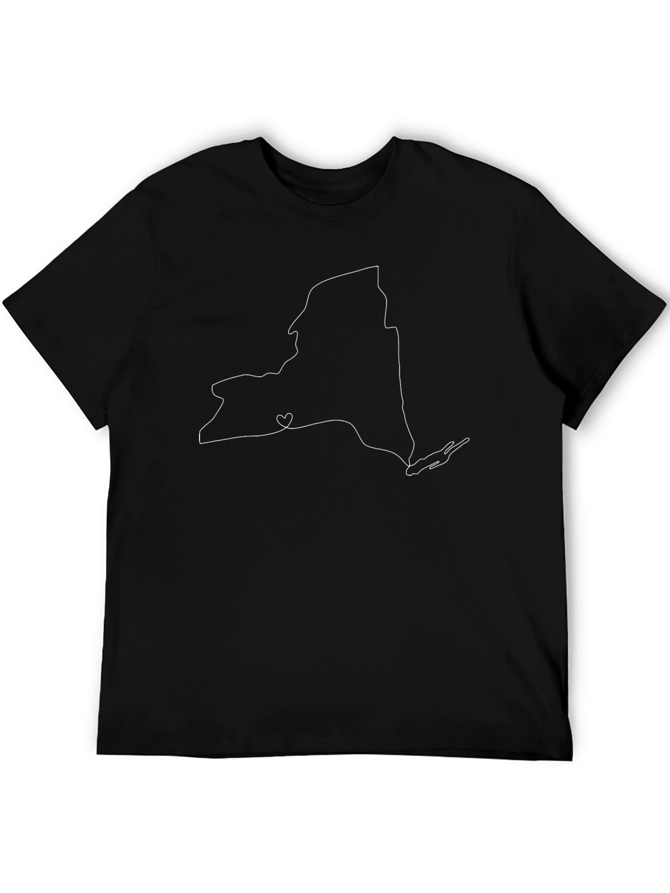 New York Outline Heart Graphic Tee