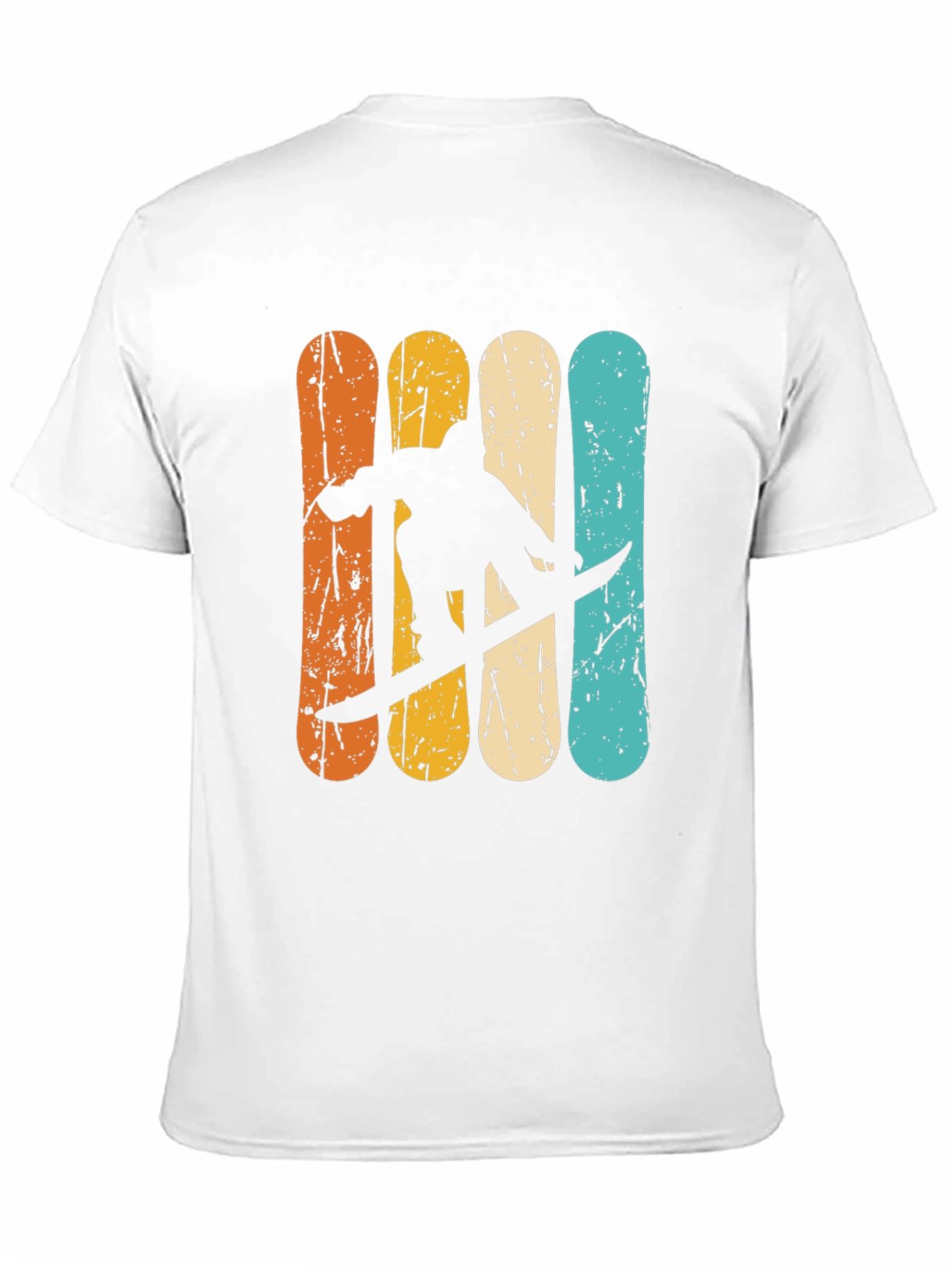 Retro Snowboarder Graphic T-Shirt - Black