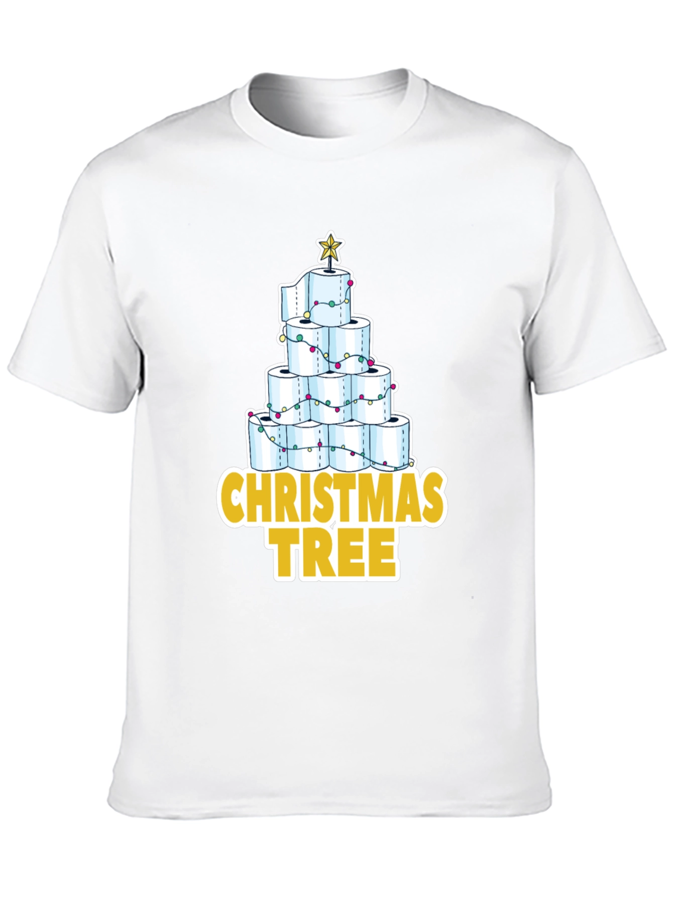 Toilet Paper Christmas Tree T-Shirt Funny Holiday Tee
