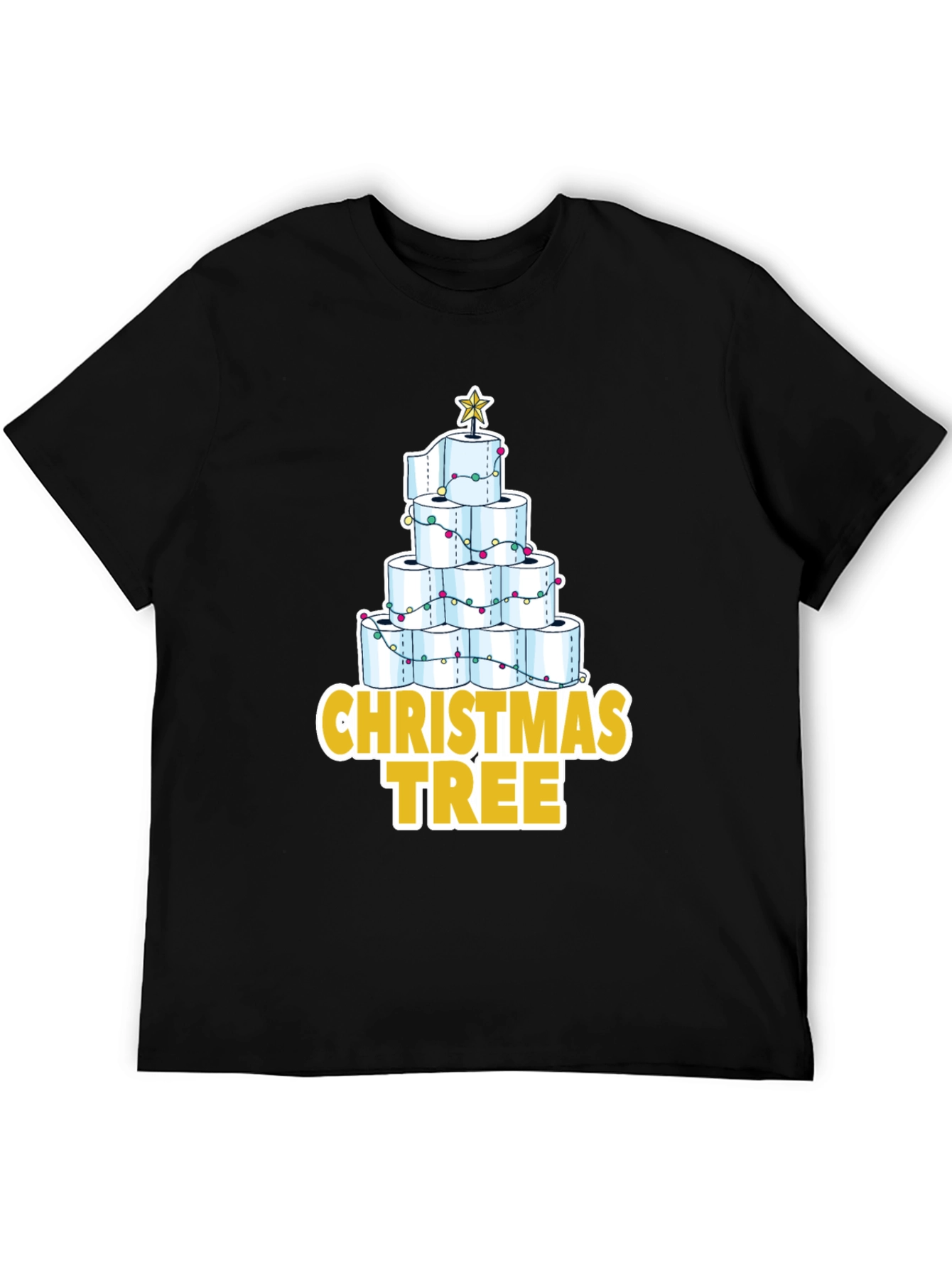 Toilet Paper Christmas Tree T-Shirt Funny Holiday Tee
