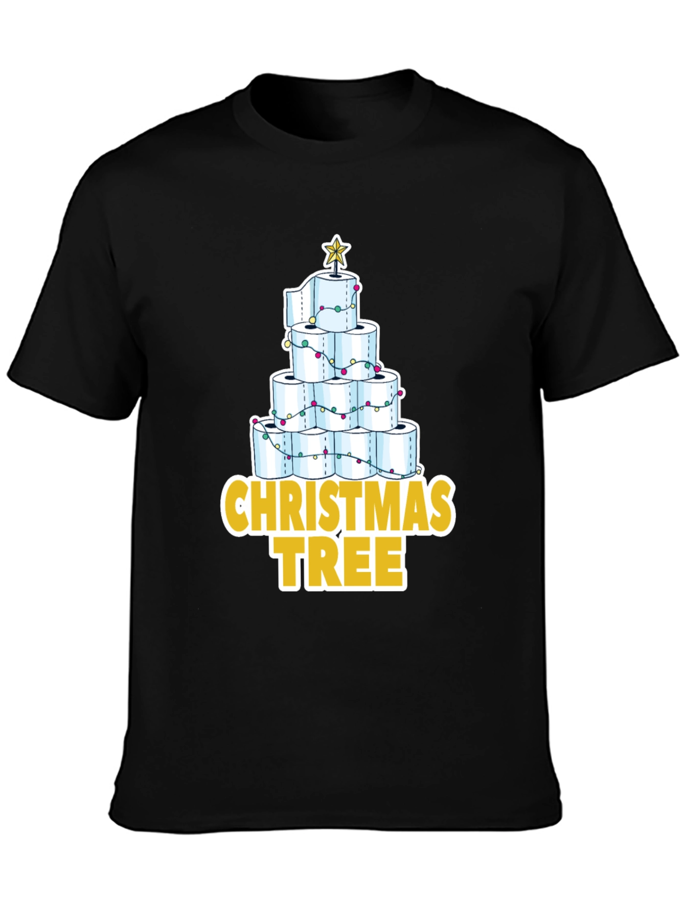 Toilet Paper Christmas Tree T-Shirt Funny Holiday Tee