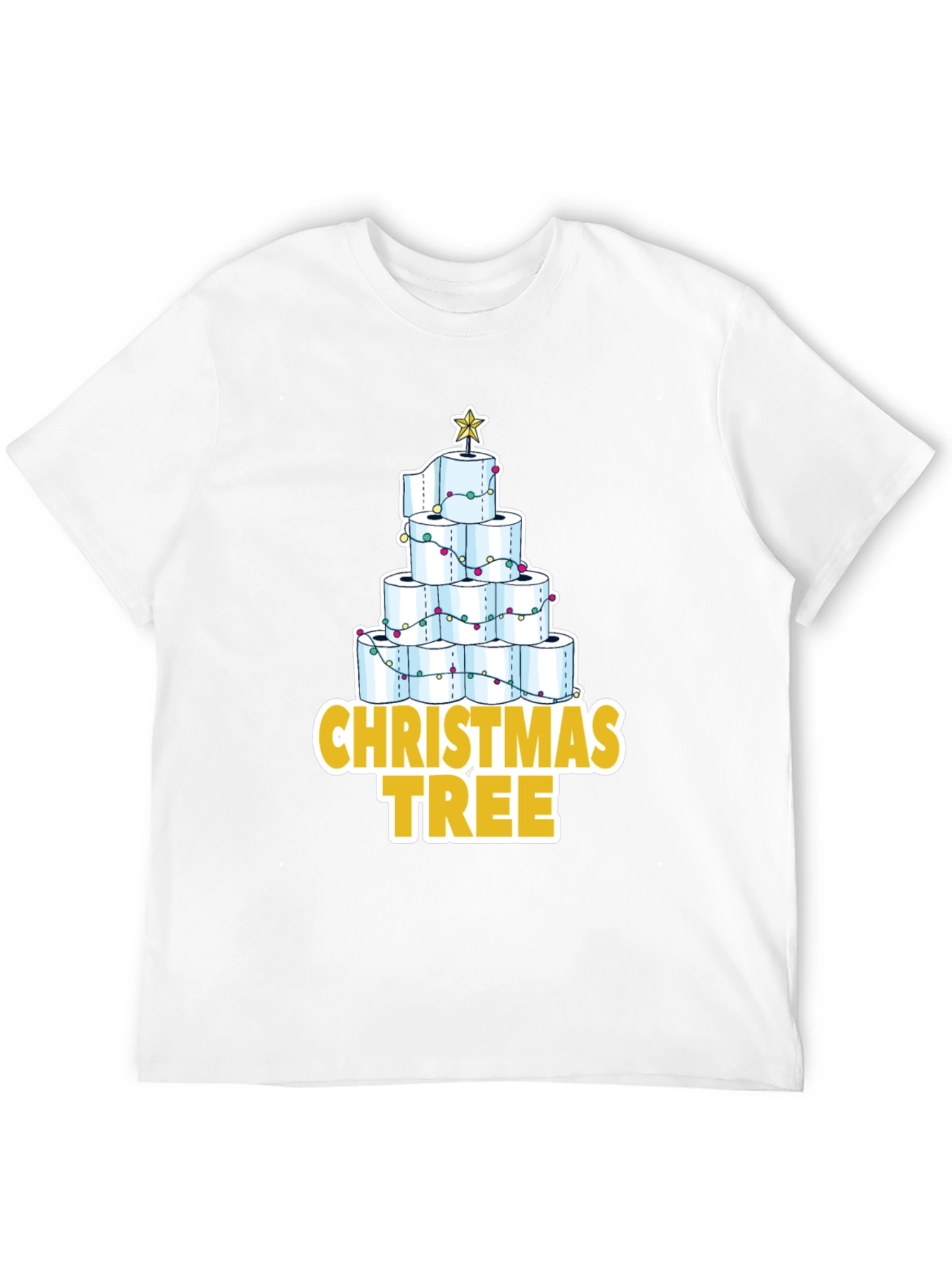 Toilet Paper Christmas Tree T-Shirt Funny Holiday Tee