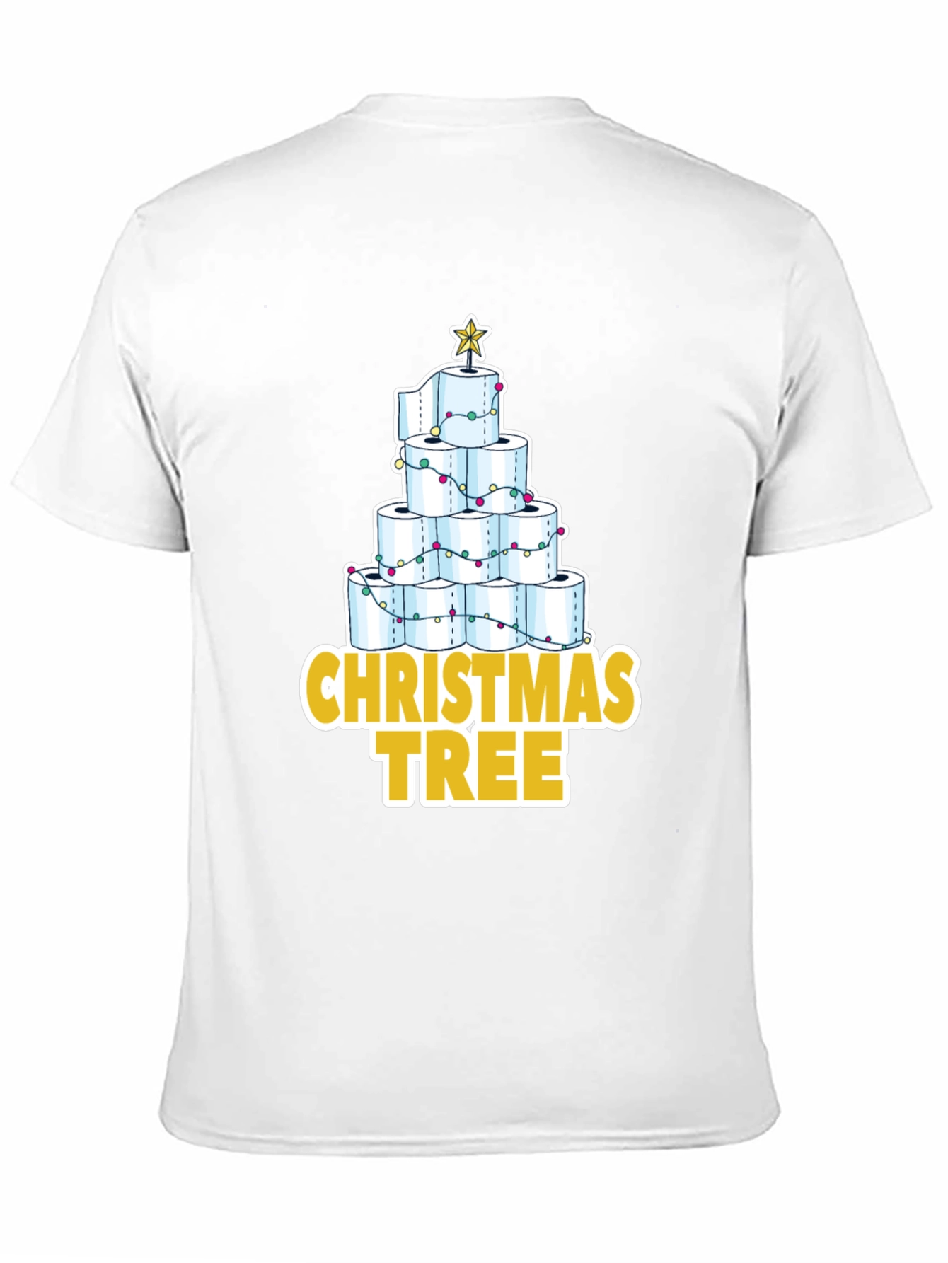 Toilet Paper Christmas Tree T-Shirt Funny Holiday Tee
