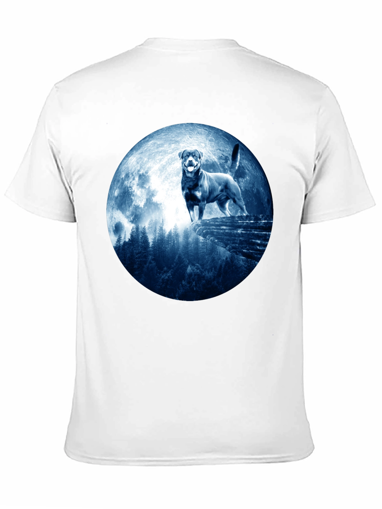 Rottweiler Moon T-Shirt - Mens Graphic Tee