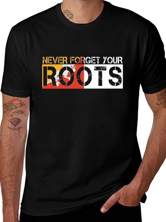 Never Forget Your Roots Graphic Tee - Black