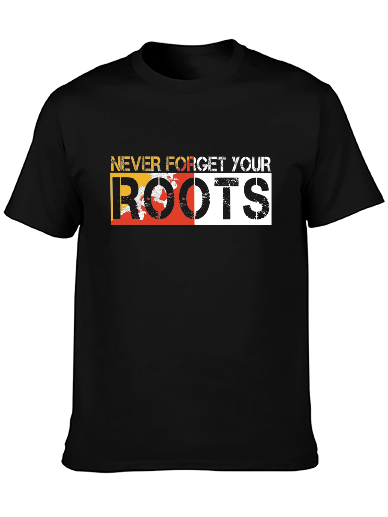 Never Forget Your Roots Graphic Tee - Black