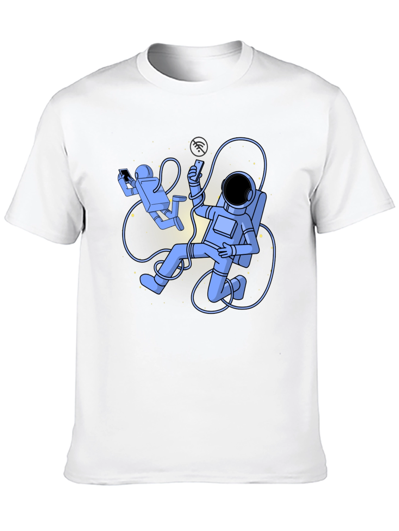 Astronauts On Black T-Shirt
