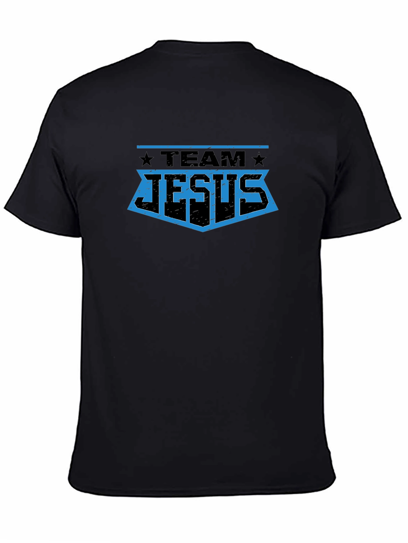 Team Jesus Graphic T-Shirt - Black Crew Neck