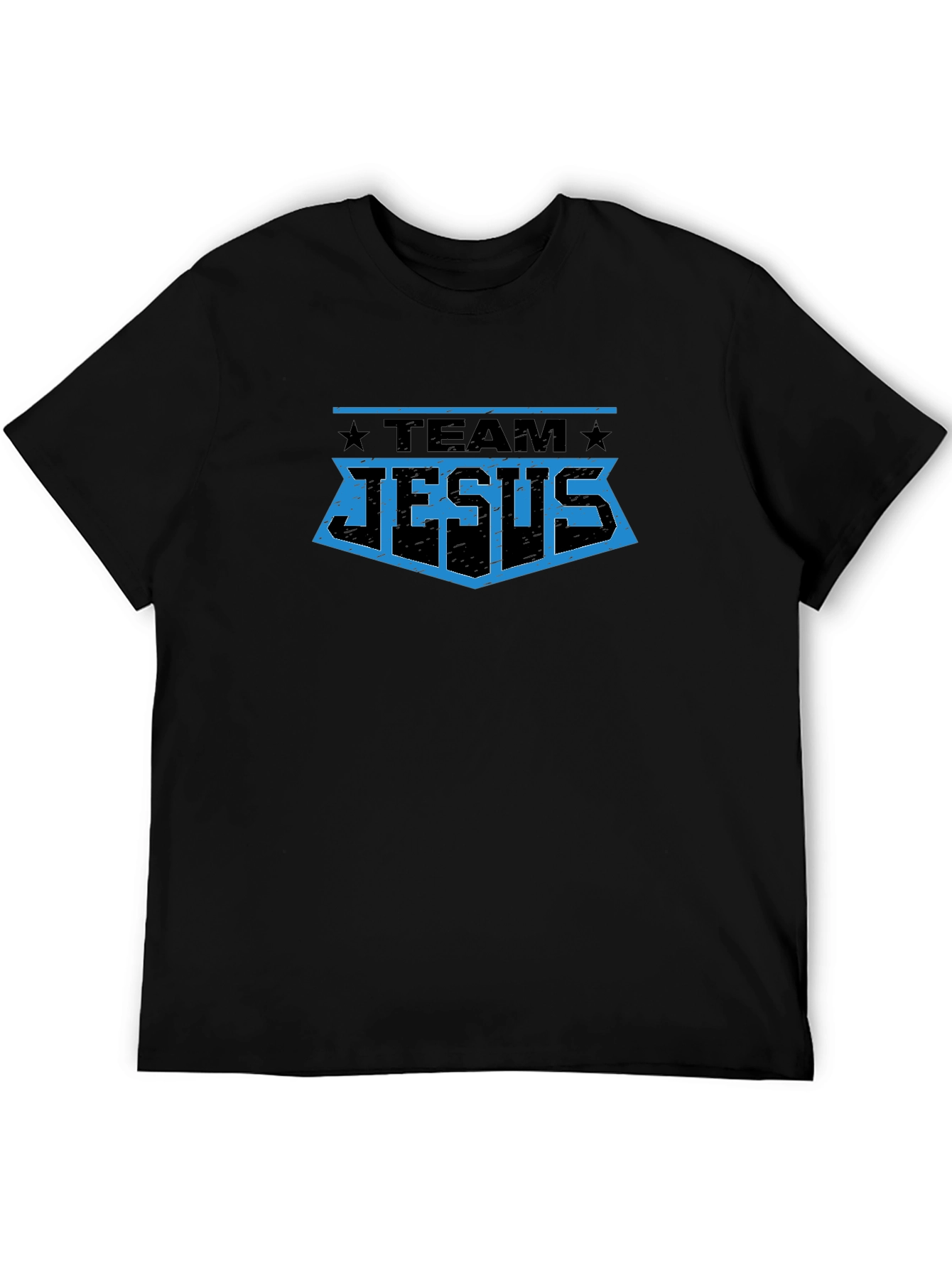Team Jesus Graphic T-Shirt - Black Crew Neck