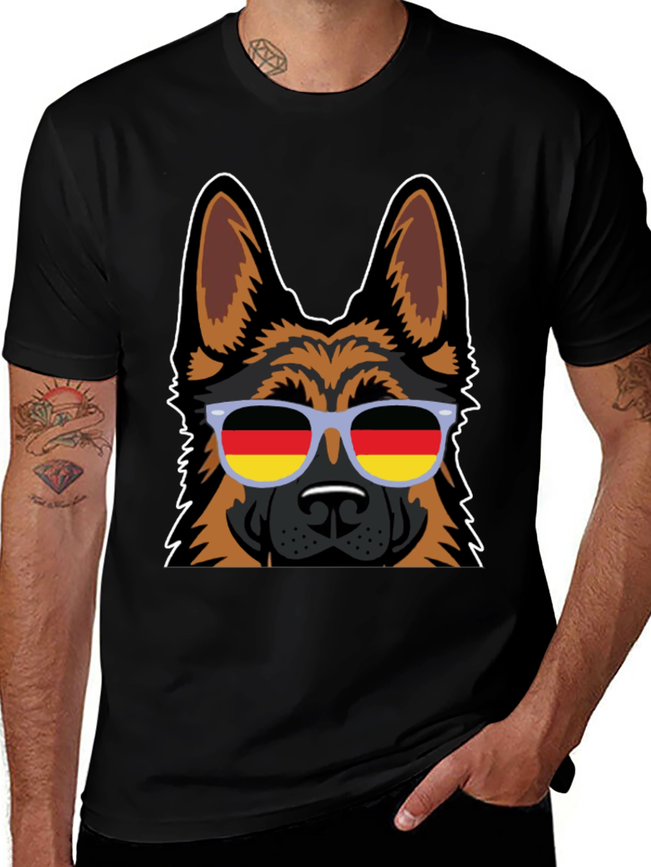 German Shepherd Dog Sunglasses T-Shirt - Cool Graphic Tee
