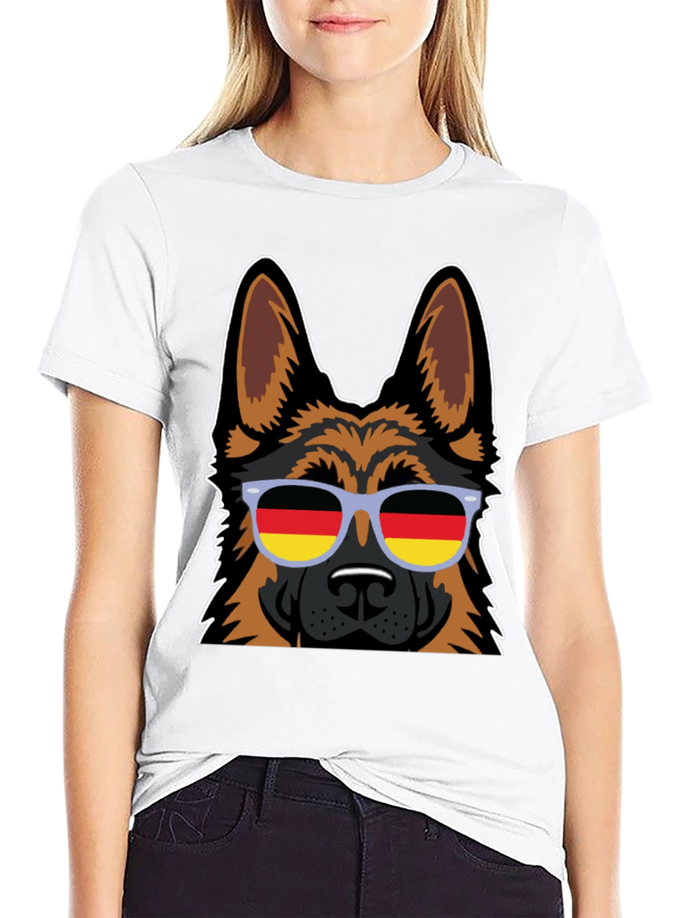 German Shepherd Dog Sunglasses T-Shirt - Cool Graphic Tee