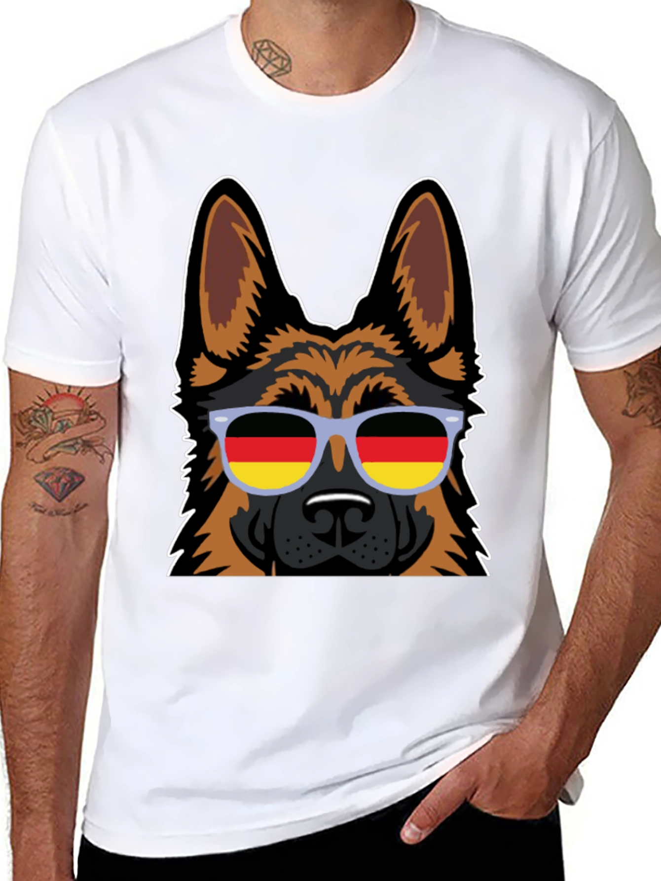 German Shepherd Dog Sunglasses T-Shirt - Cool Graphic Tee