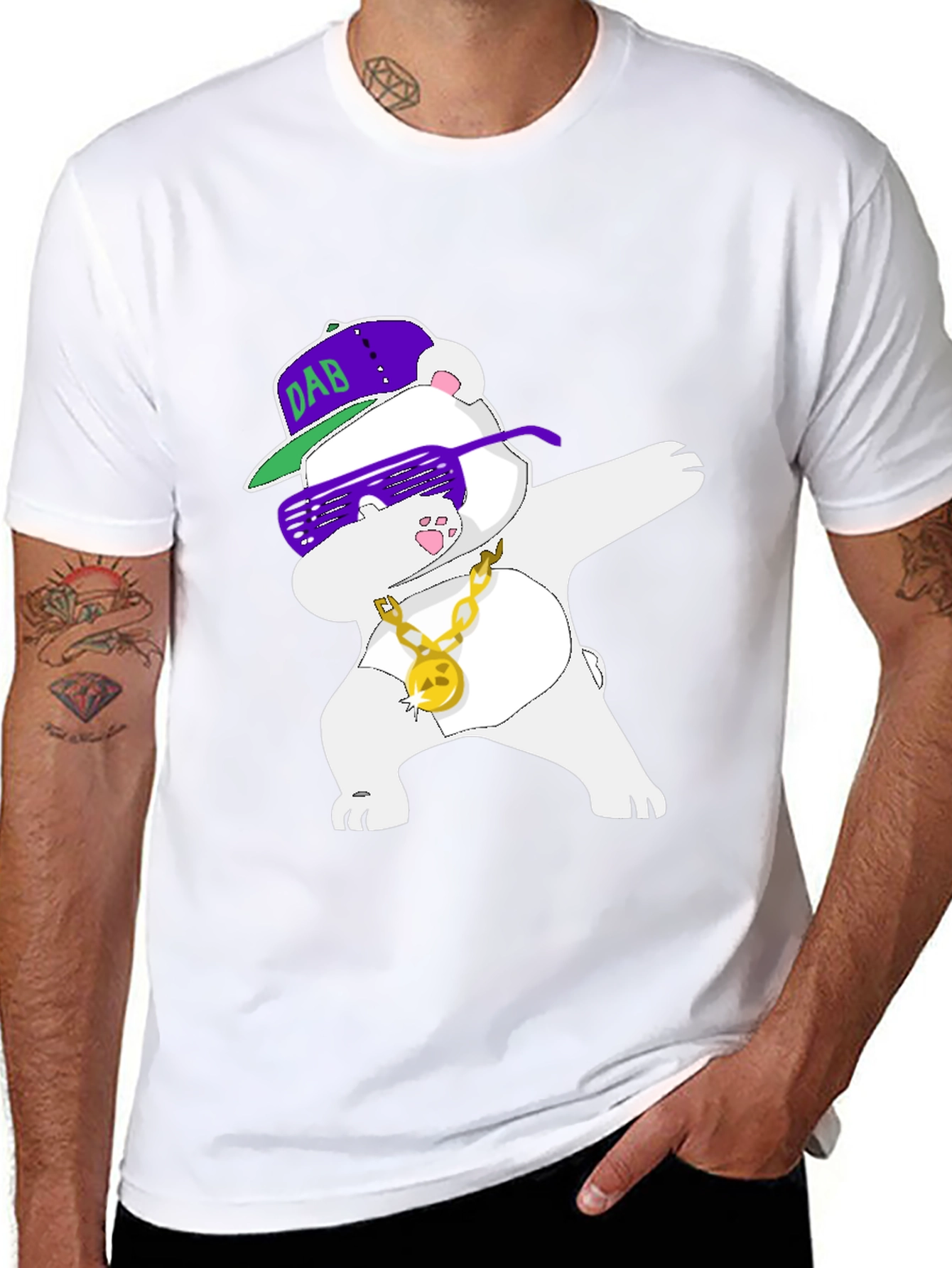 Dabbing Bear T-Shirt Cool Graphic Tee