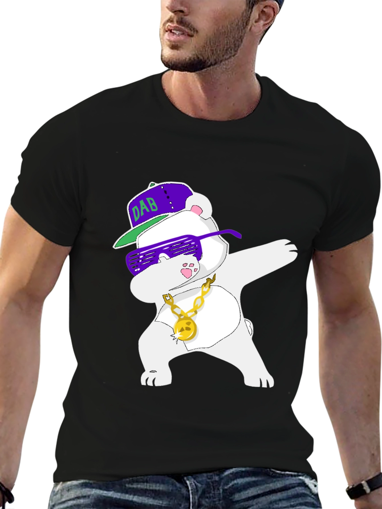 Dabbing Bear T-Shirt Cool Graphic Tee