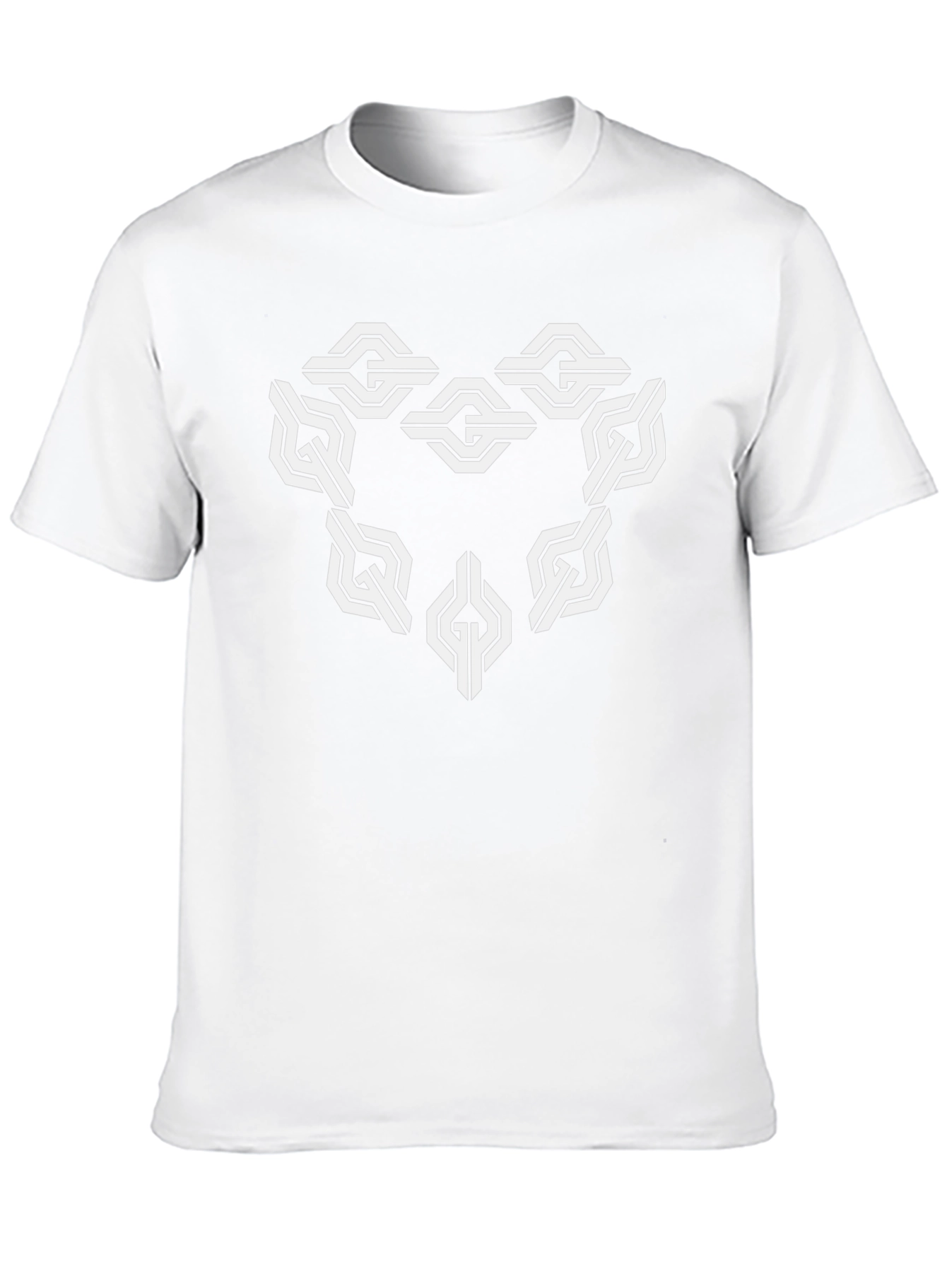 Geometric Knot Design Black T-Shirt