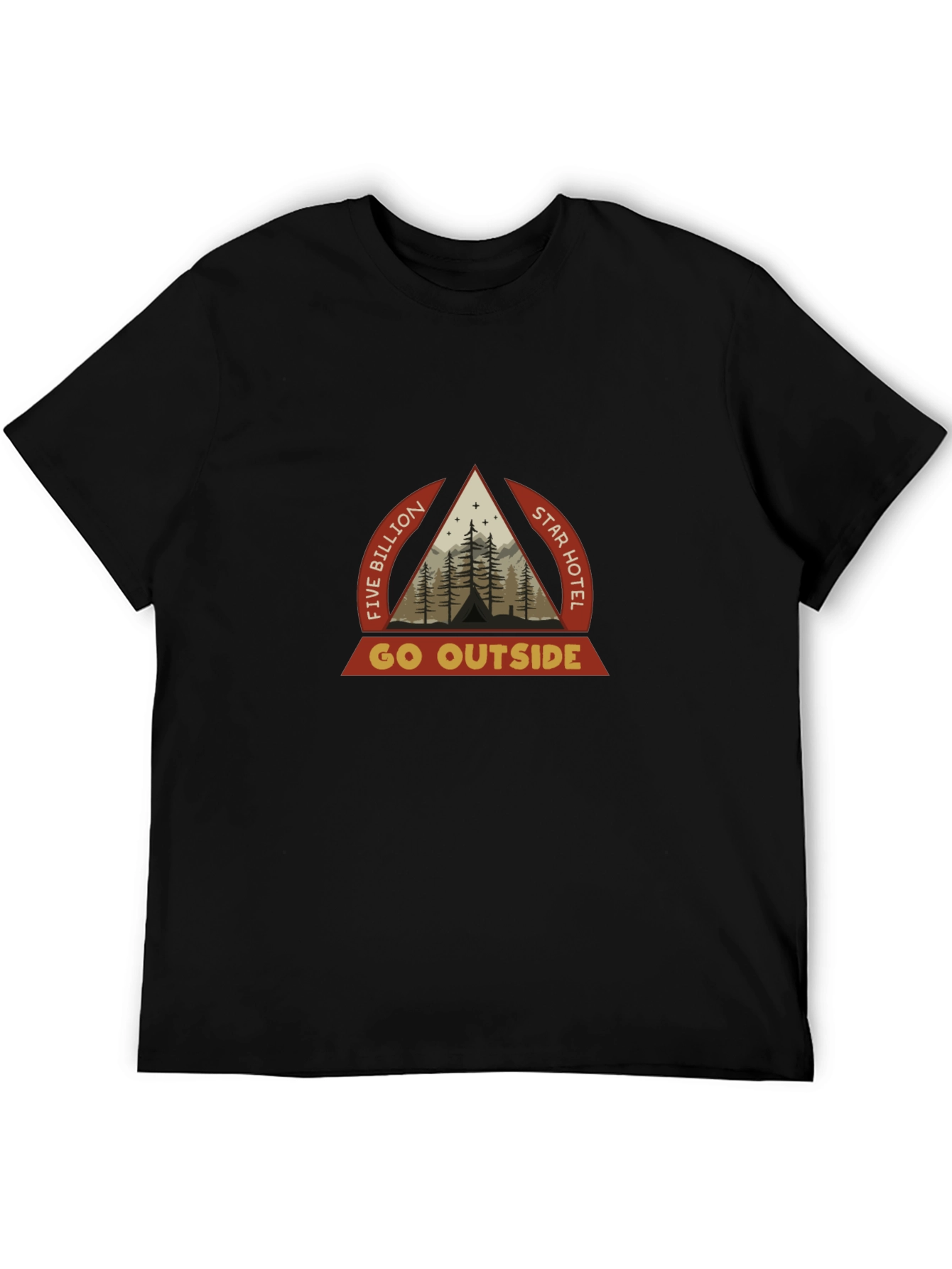 Five Billion Star Hotel Black T-Shirt - Go Outside