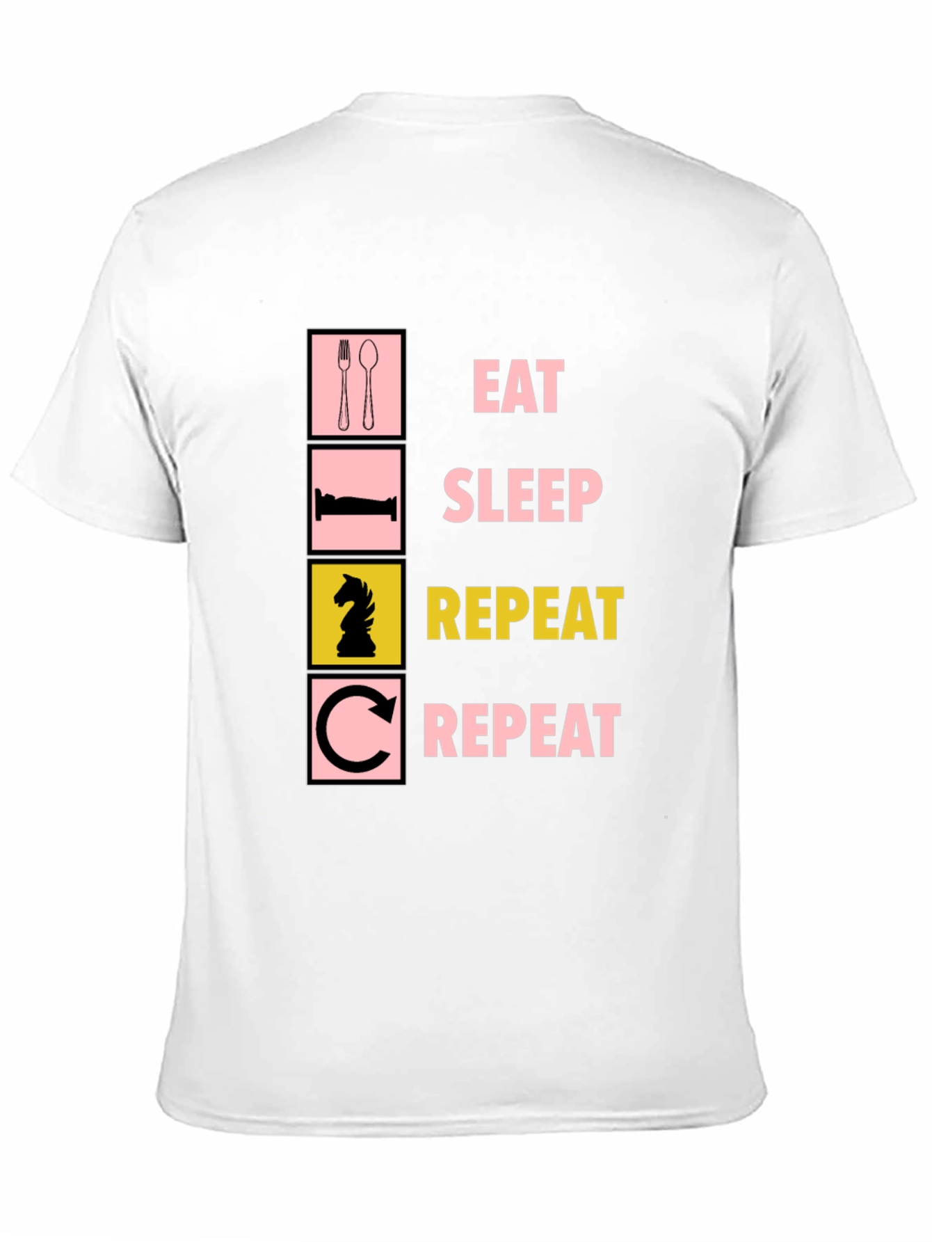 Eat Sleep Chess Repeat Graphic Tee