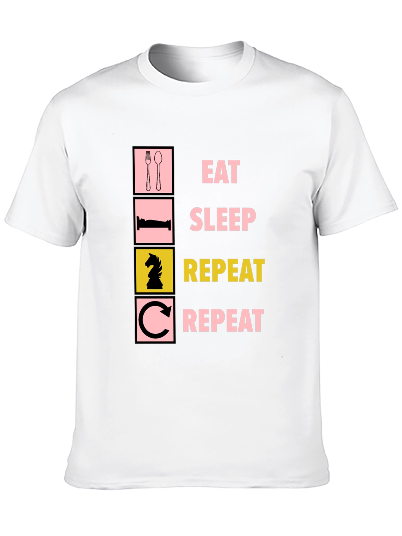 Eat Sleep Chess Repeat Graphic Tee