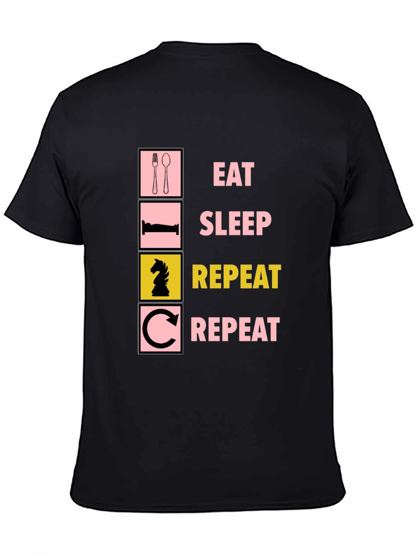 Eat Sleep Chess Repeat Graphic Tee