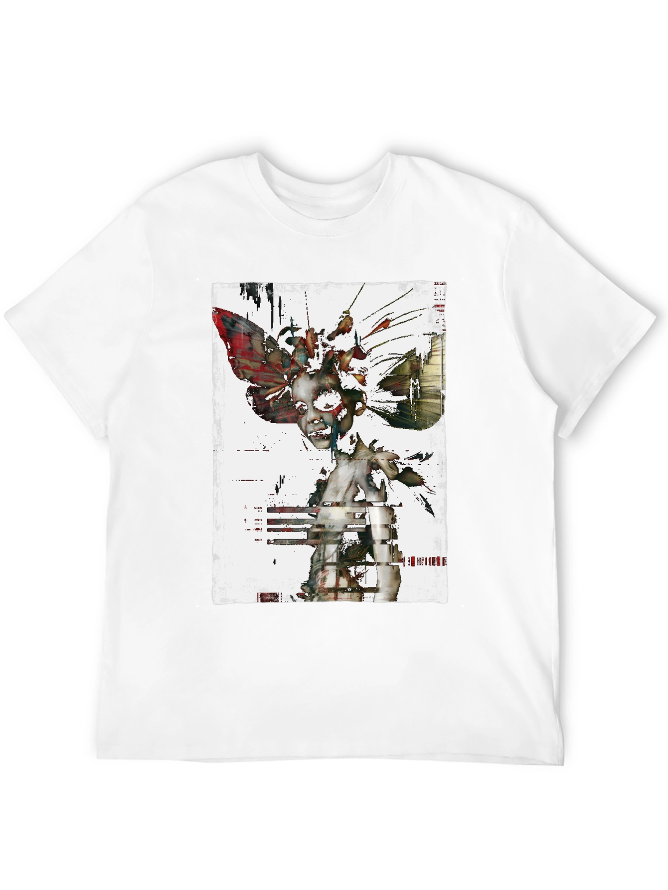 Abstract Art Graphic Print Black T-Shirt