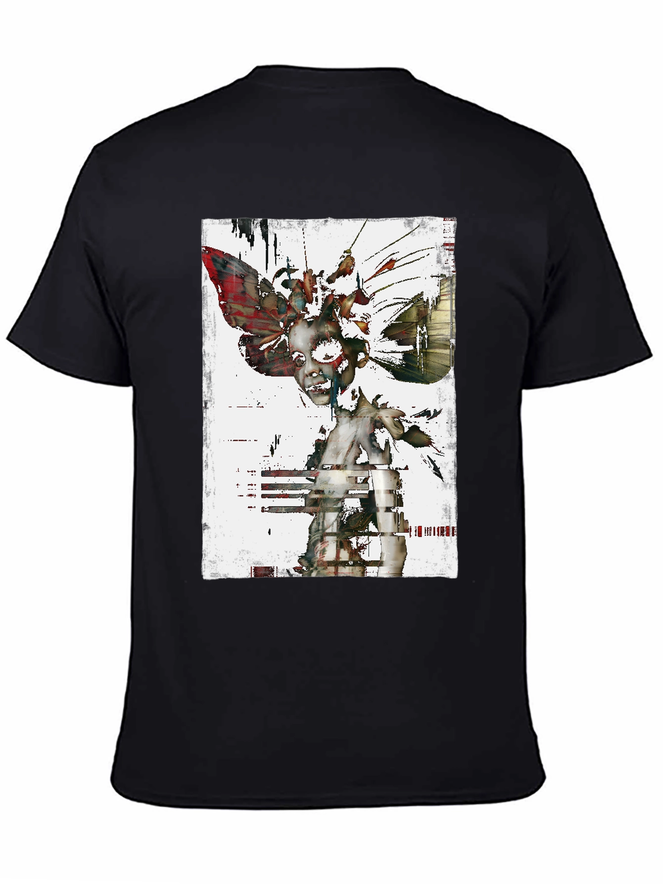 Abstract Art Graphic Print Black T-Shirt