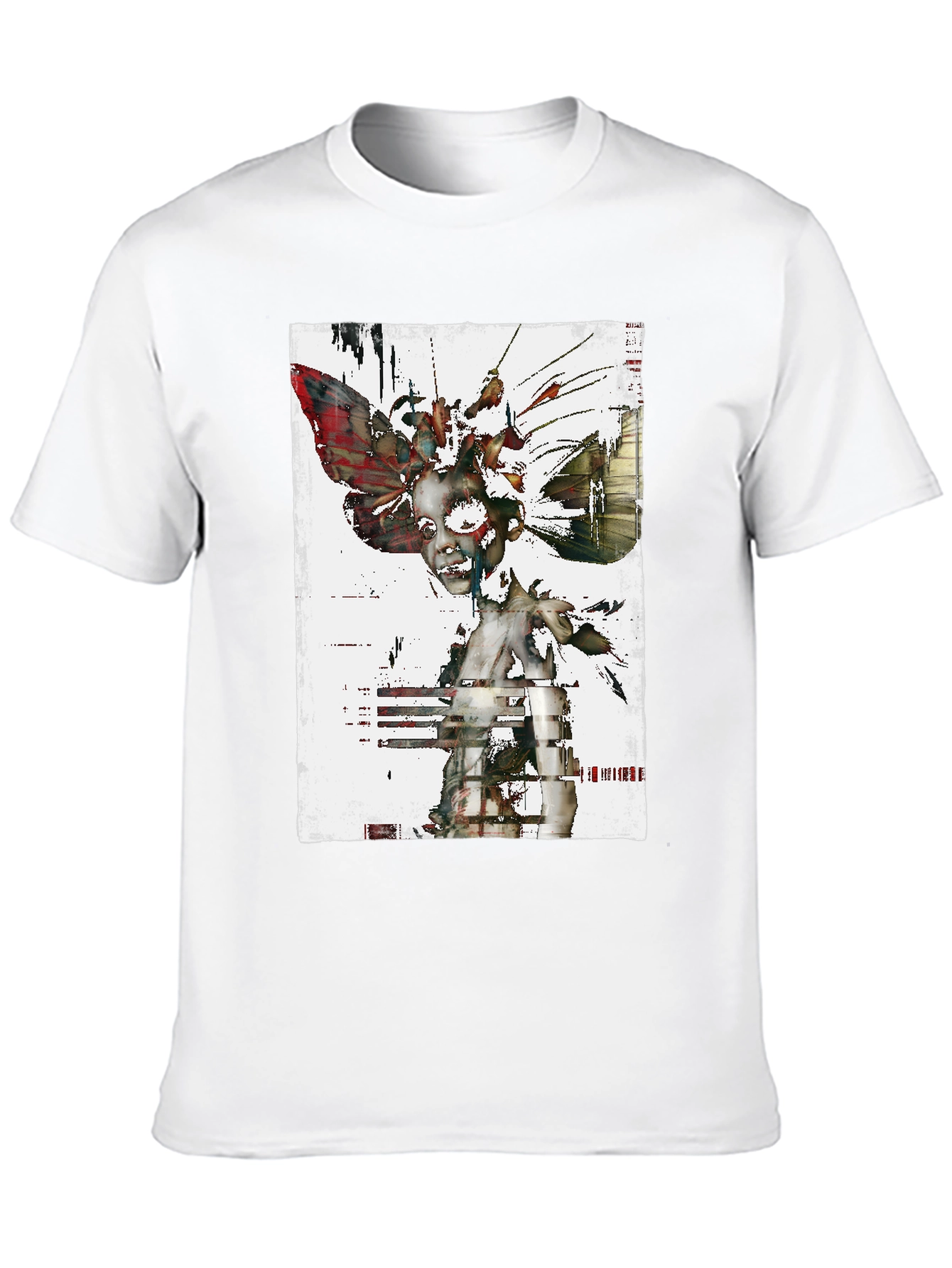 Abstract Art Graphic Print Black T-Shirt