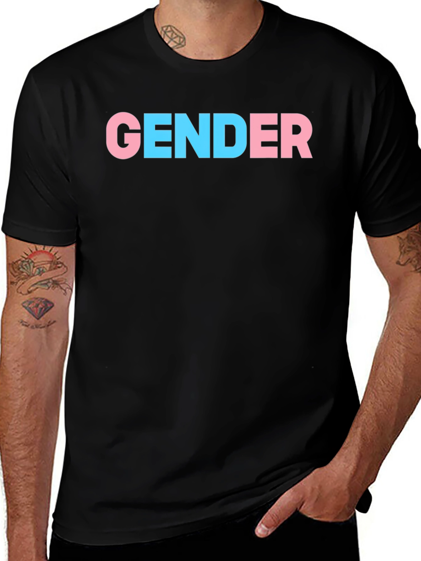 Gender Pride T-Shirt - Black Cotton Blend