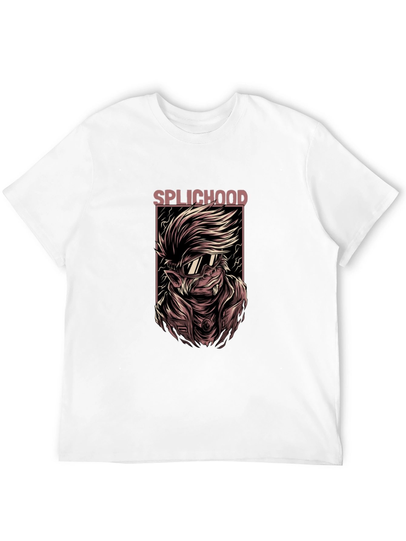 Splichood Graphic Print Black T-Shirt