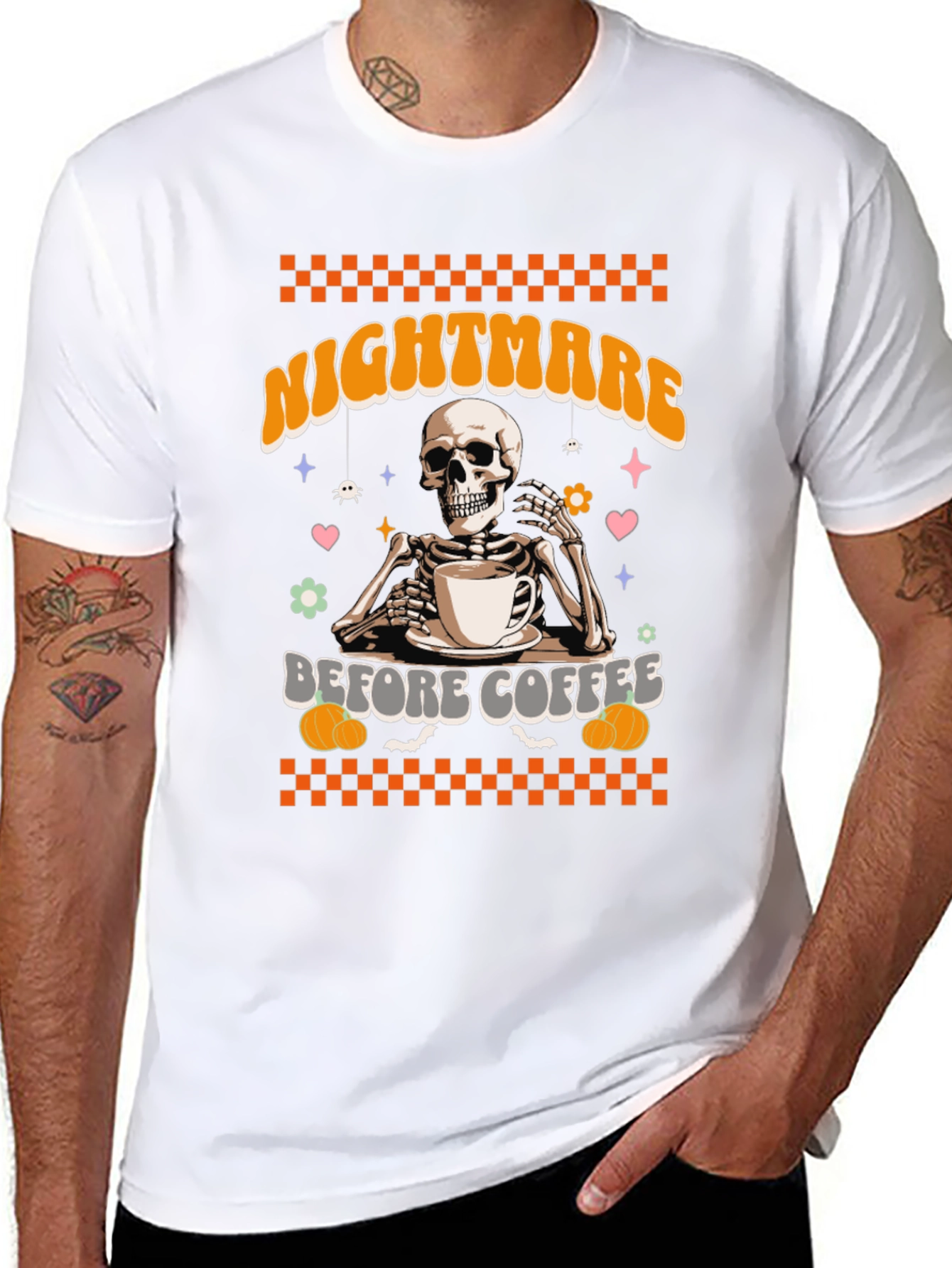 Nightmare Before Coffee Skeleton Graphic Tee