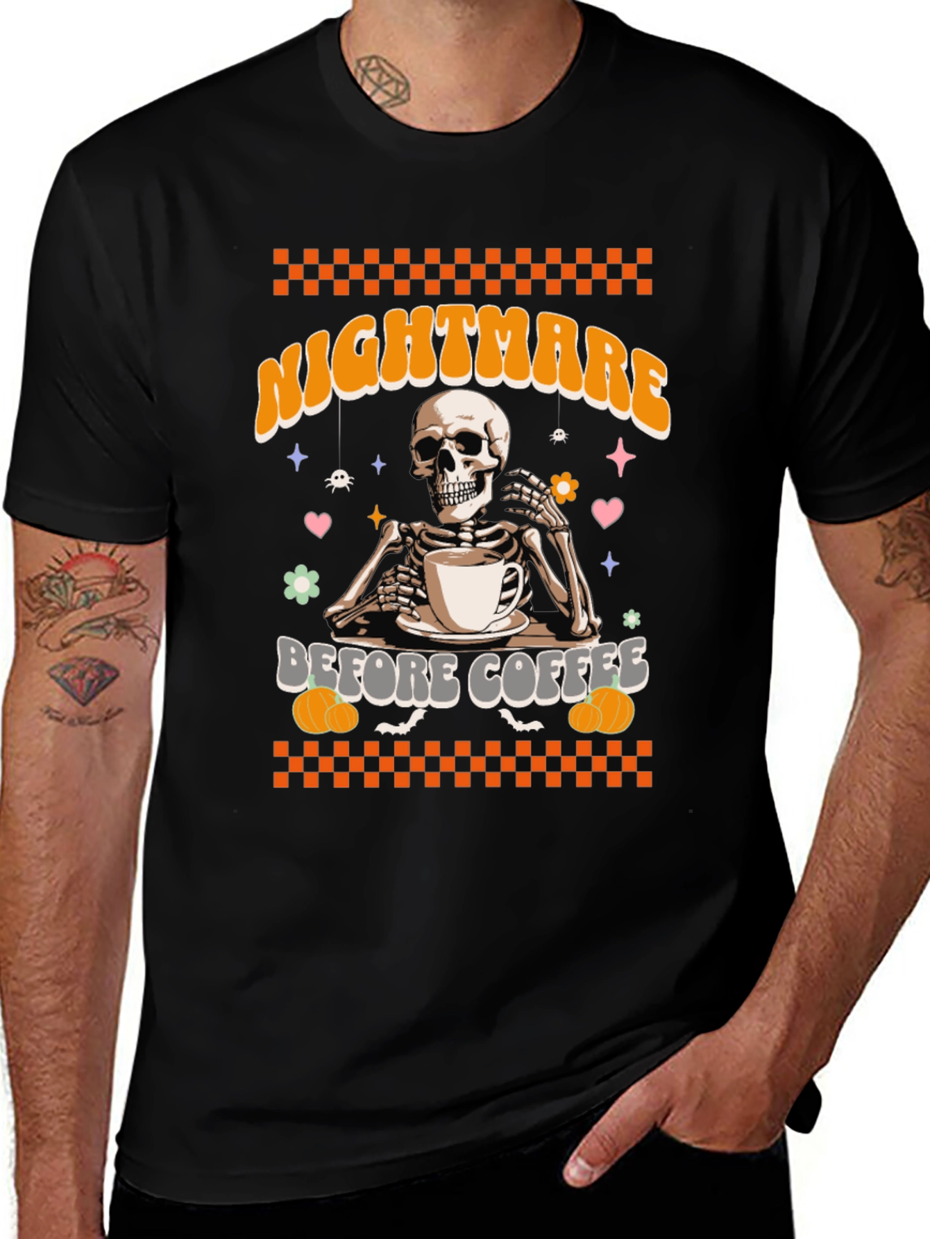 Nightmare Before Coffee Skeleton Graphic Tee