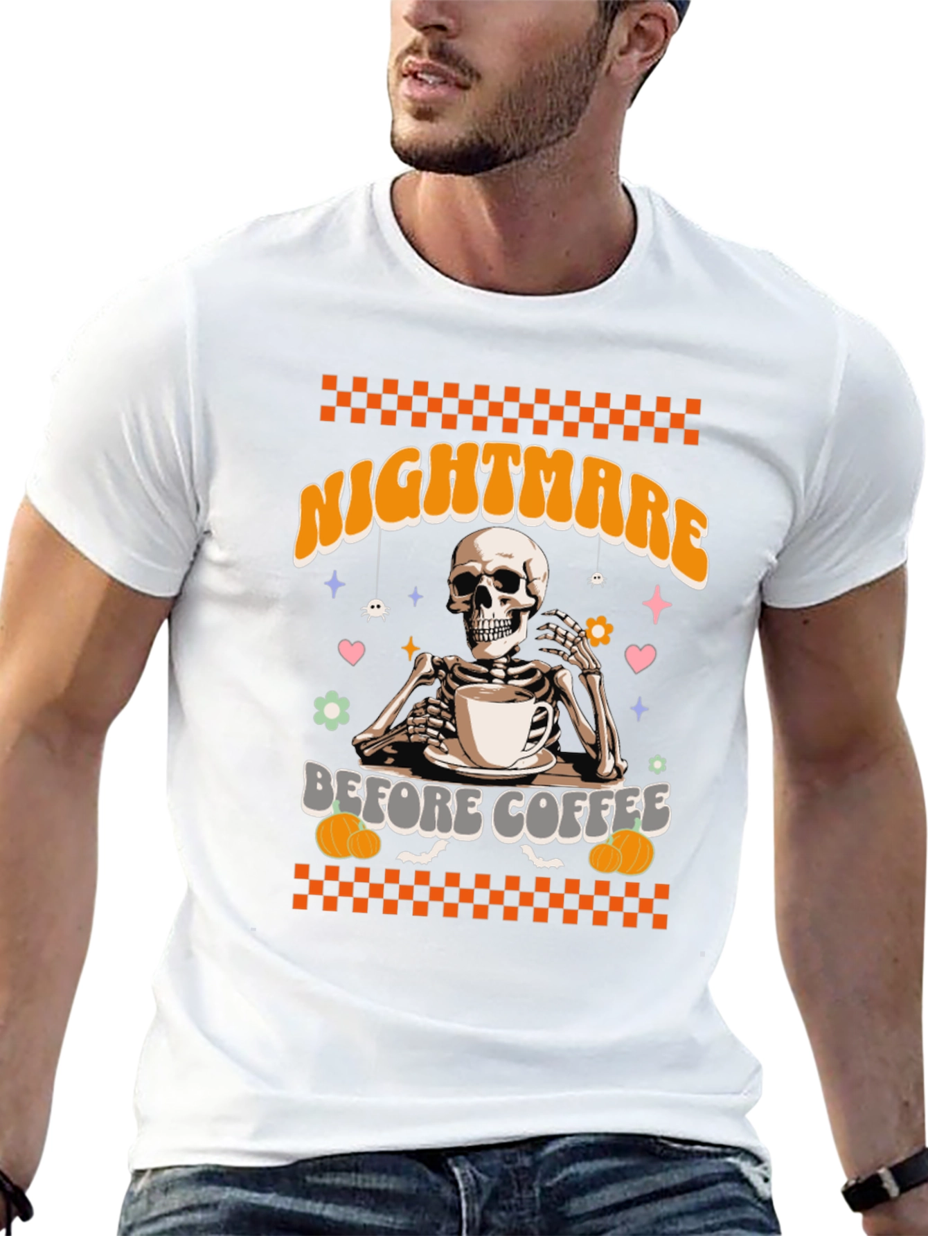 Nightmare Before Coffee Skeleton Graphic Tee