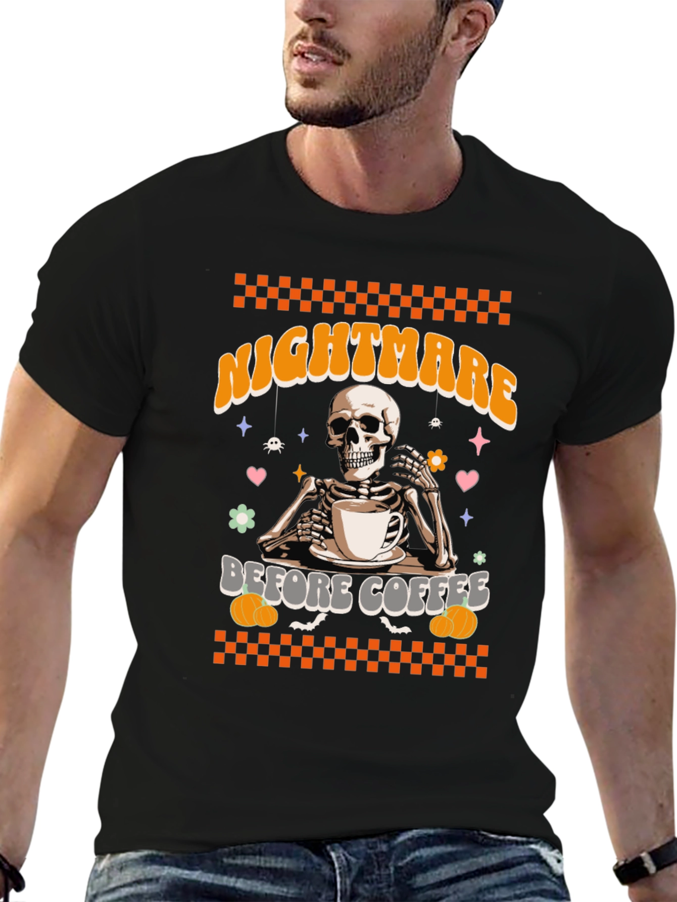 Nightmare Before Coffee Skeleton Graphic Tee